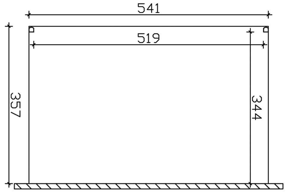 Skanholz Terrassendach »Genua«, 541 cm Breite, verschiedene Tiefe