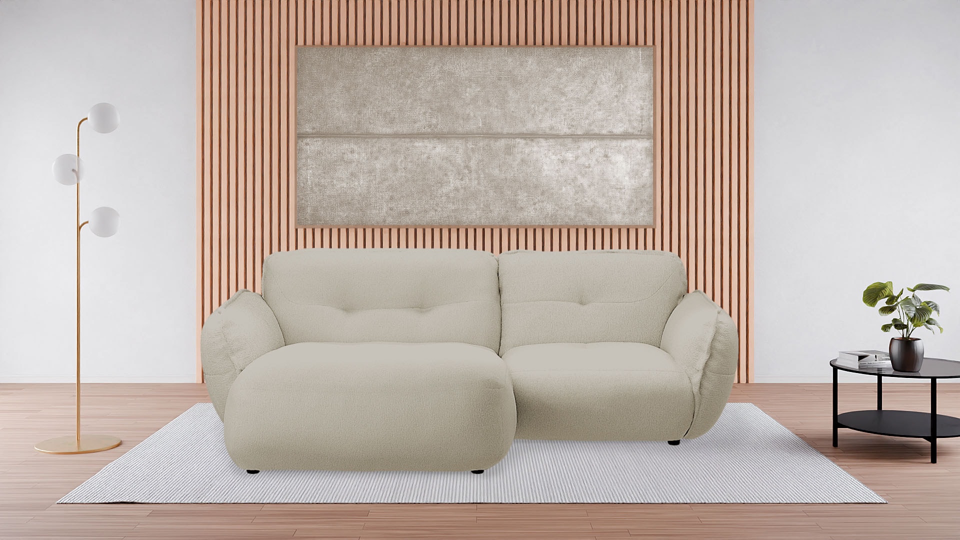 BETYPE Ecksofa "Be Fluffy", Softes Sitzgefühl, moderne Kedernaht, hochwerti günstig online kaufen