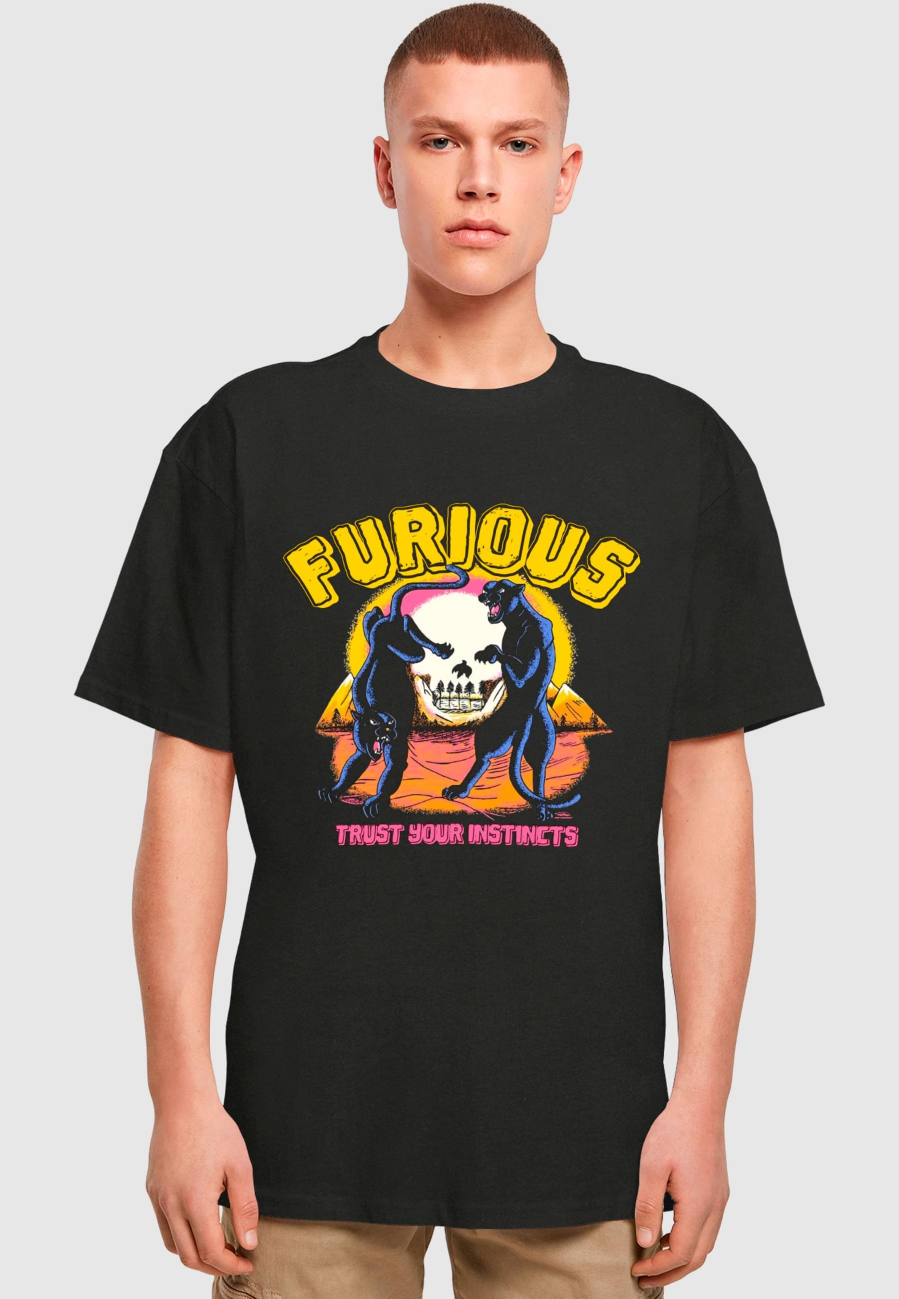 2Y Studios T-Shirt »2Y Studios Herren Furious Oversize Tee«, (1 tlg.)