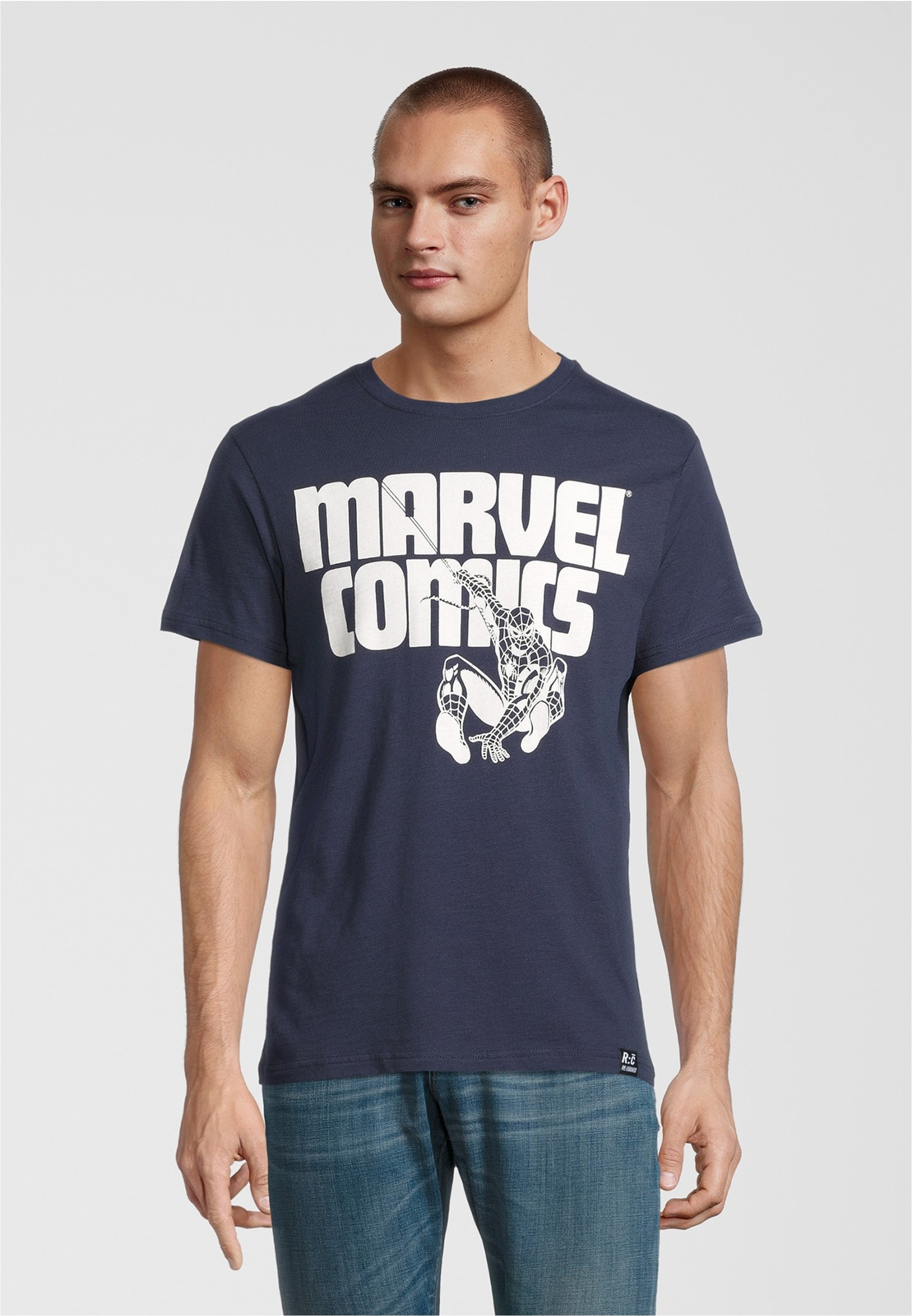 Recovered T-Shirt "Marvel Comics Spidey Navy", 1 Stk. mit coolem Spider-Man günstig online kaufen