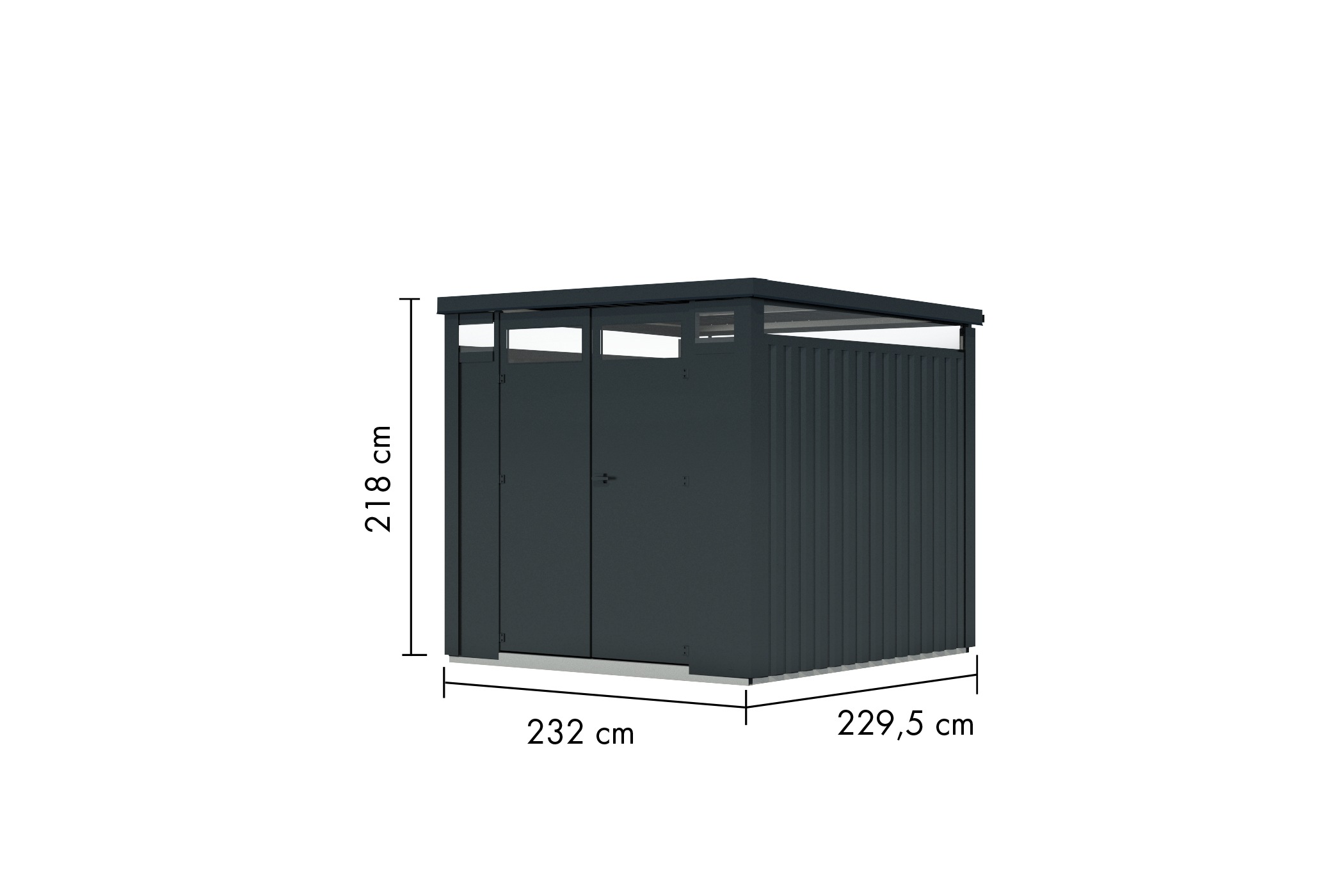 Karibu Gartenhaus »Metall mit Lichtband aus Kunststoff, Østen 2«, in verschiedenen Farben