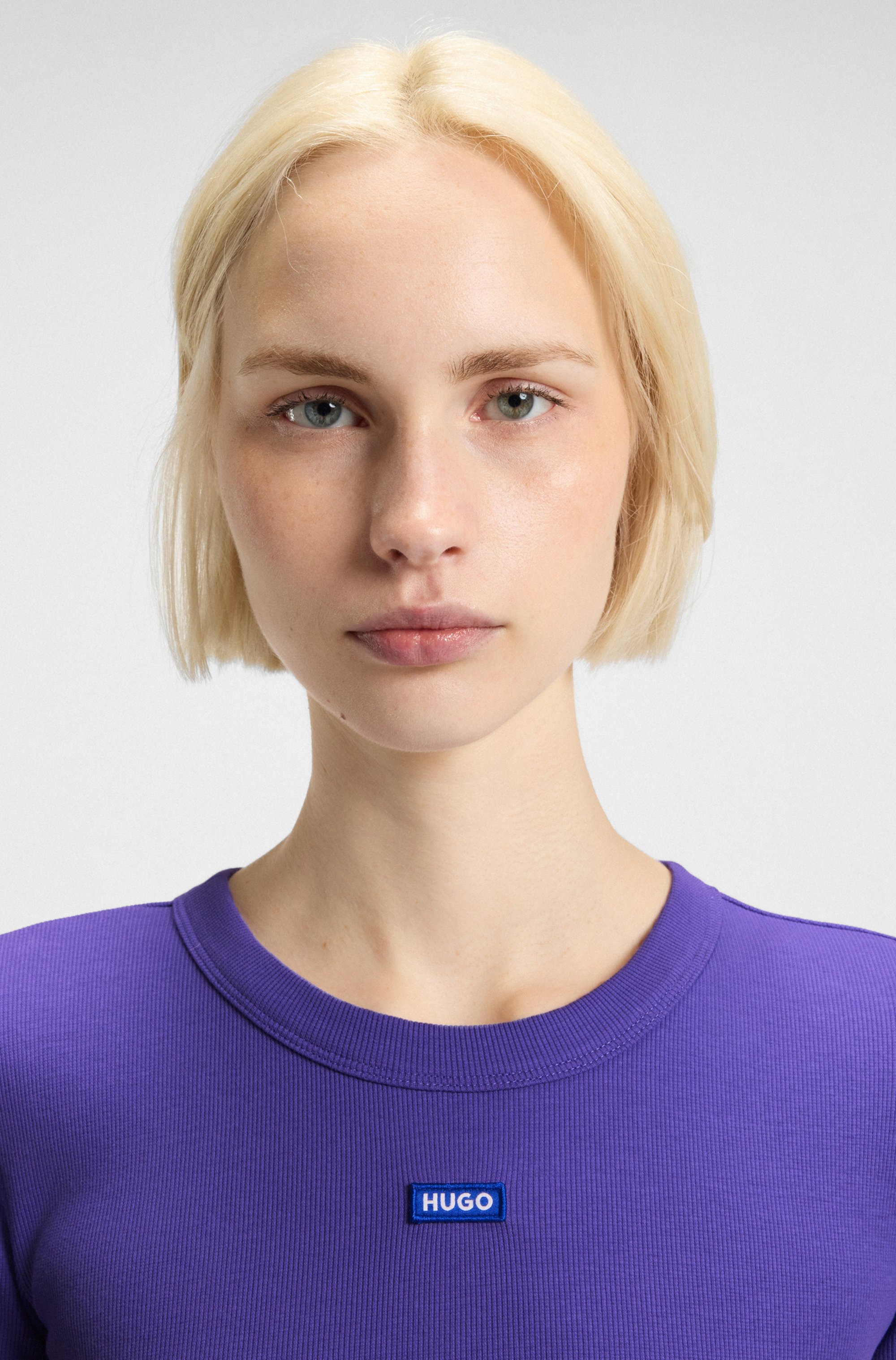 HUGO Blue T-Shirt "Easy Tee", mit HUGO Aufnäher günstig online kaufen