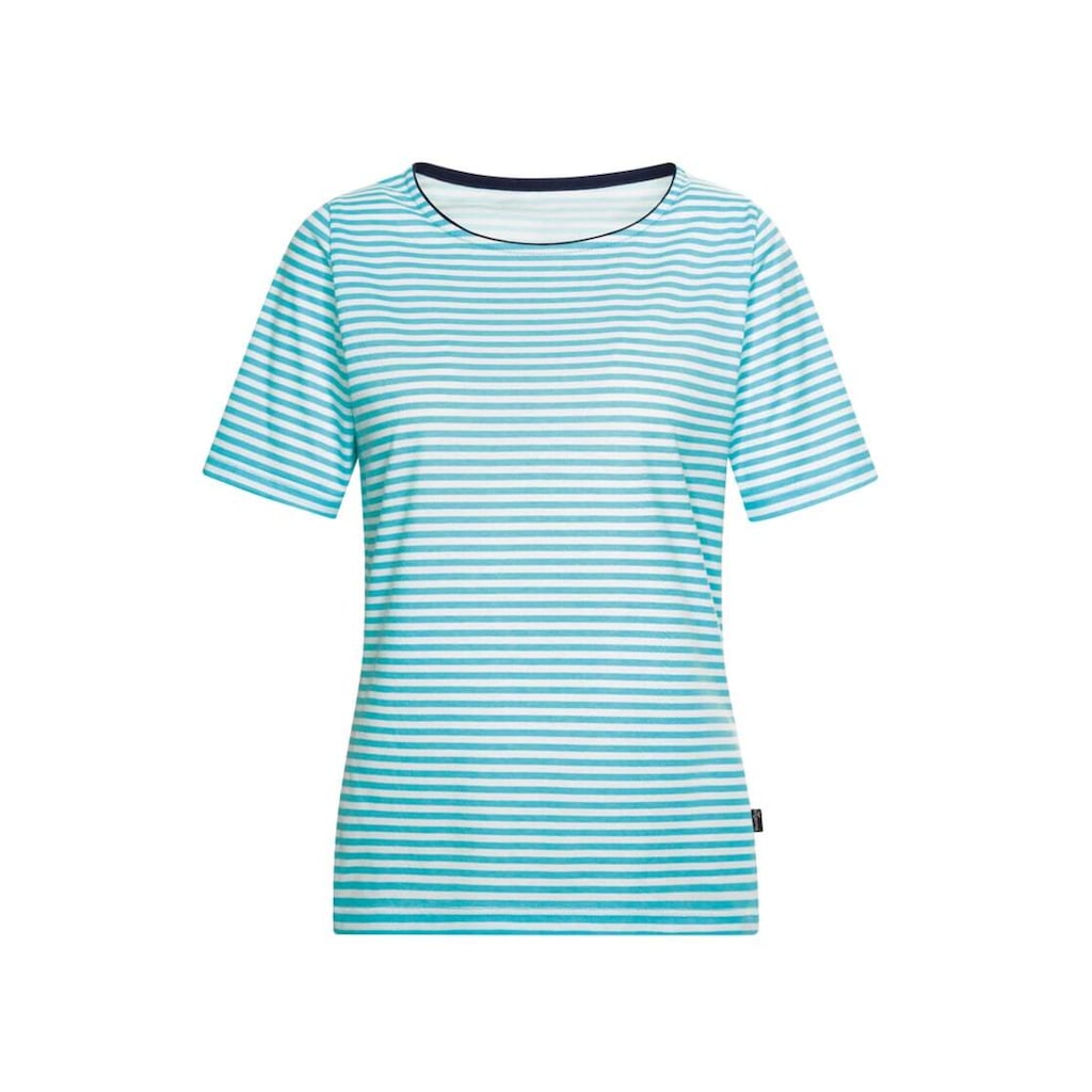 Trigema T-Shirt »TRIGEMA T-Shirt mit Streifenmuster«, (1 tlg.)