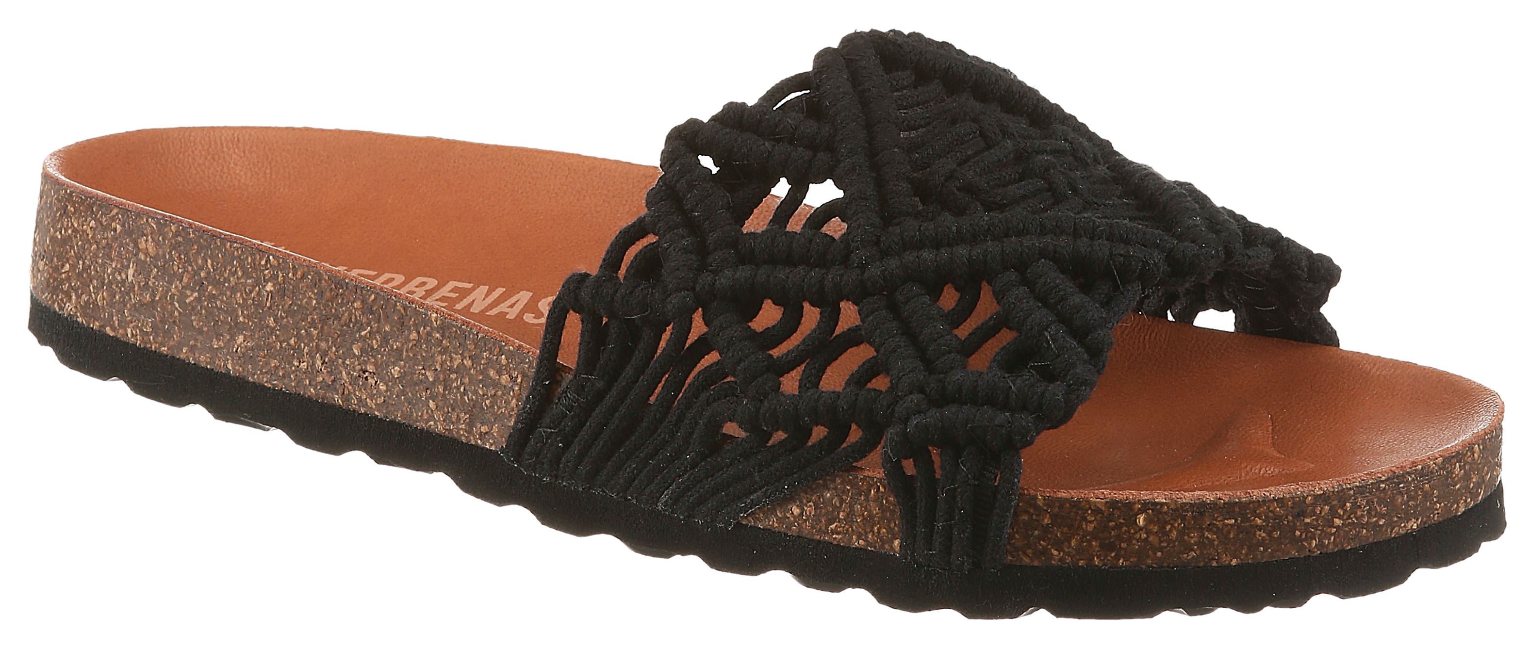 VERBENAS Pantoffel "Raga Knots Digital" Sommerschuh, Pool Slides, Flat in gehäkeltem Look