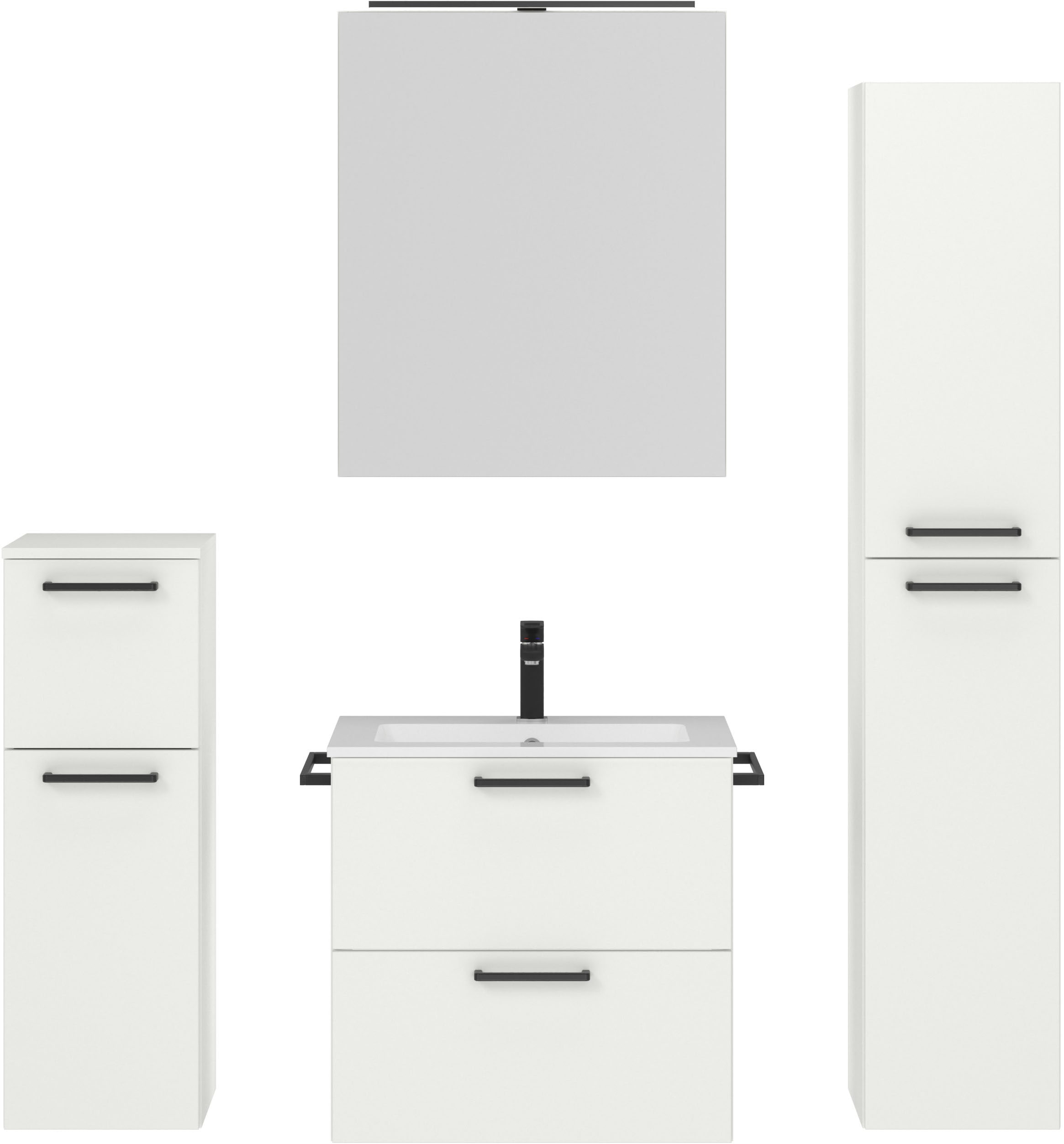 nobilia Badmöbel-Set "Tolvina" vormontiert, mit Soft-Close, 4 Stk. tlg. günstig online kaufen