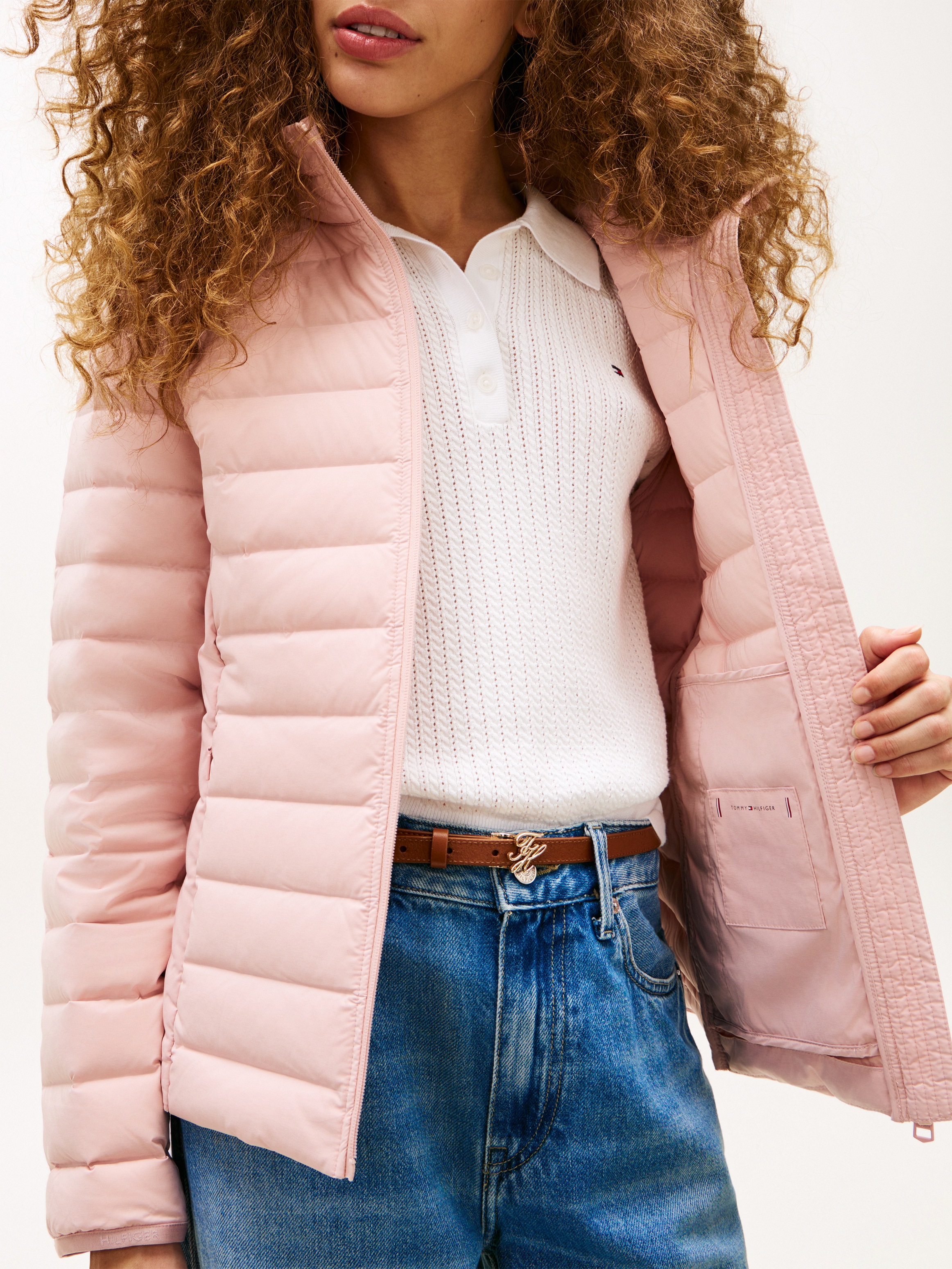 Tommy Hilfiger Steppjacke "STRETCH NYLON LW DOWN JACKET" mit Kapuze günstig online kaufen