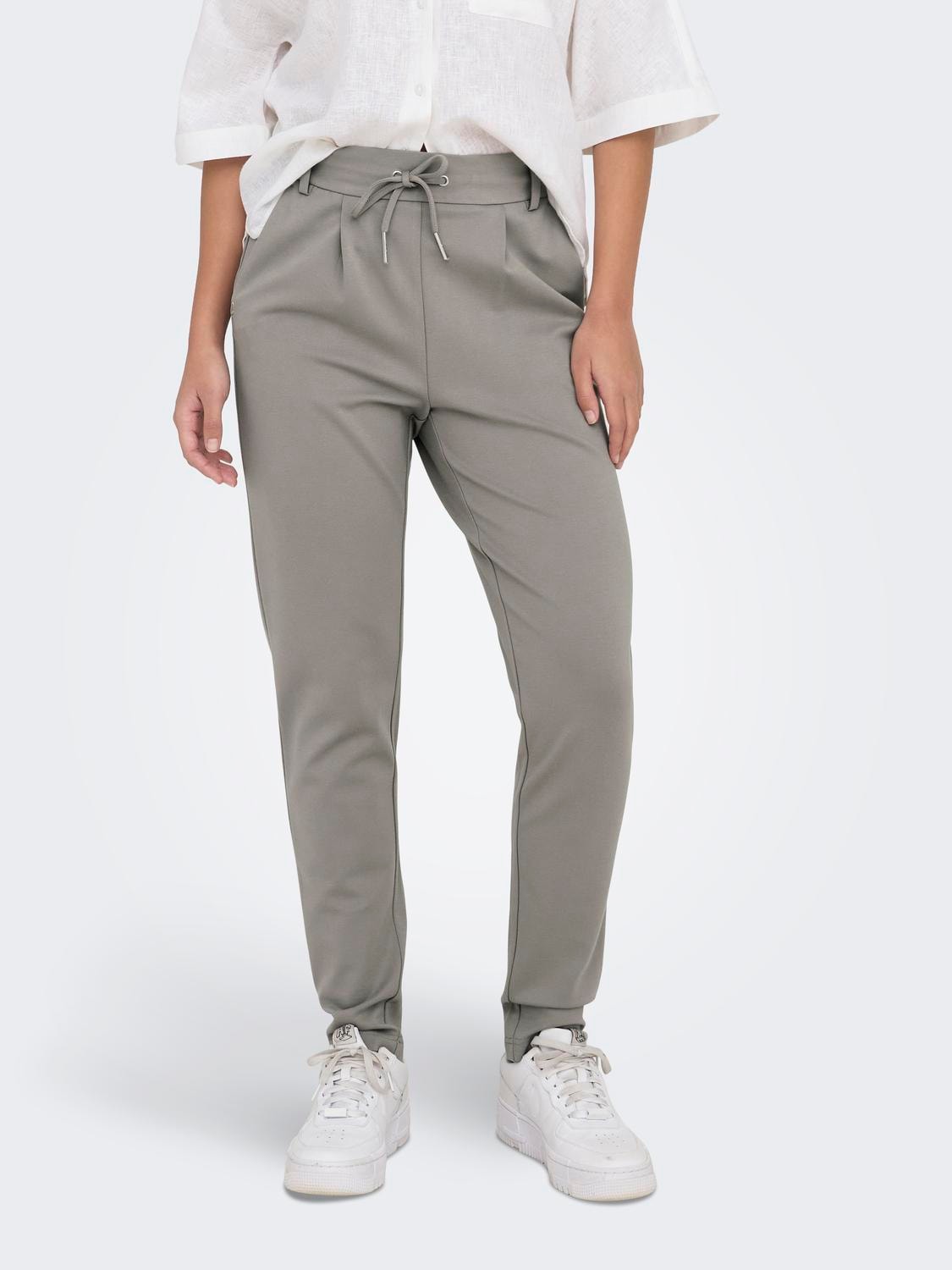 ONLY Jogger Pants "ONLPOPTRASH – Joggerhose mit Tunnelzugbund und Stretch" casual, Milano Rib, regular fit, Viskosemischung