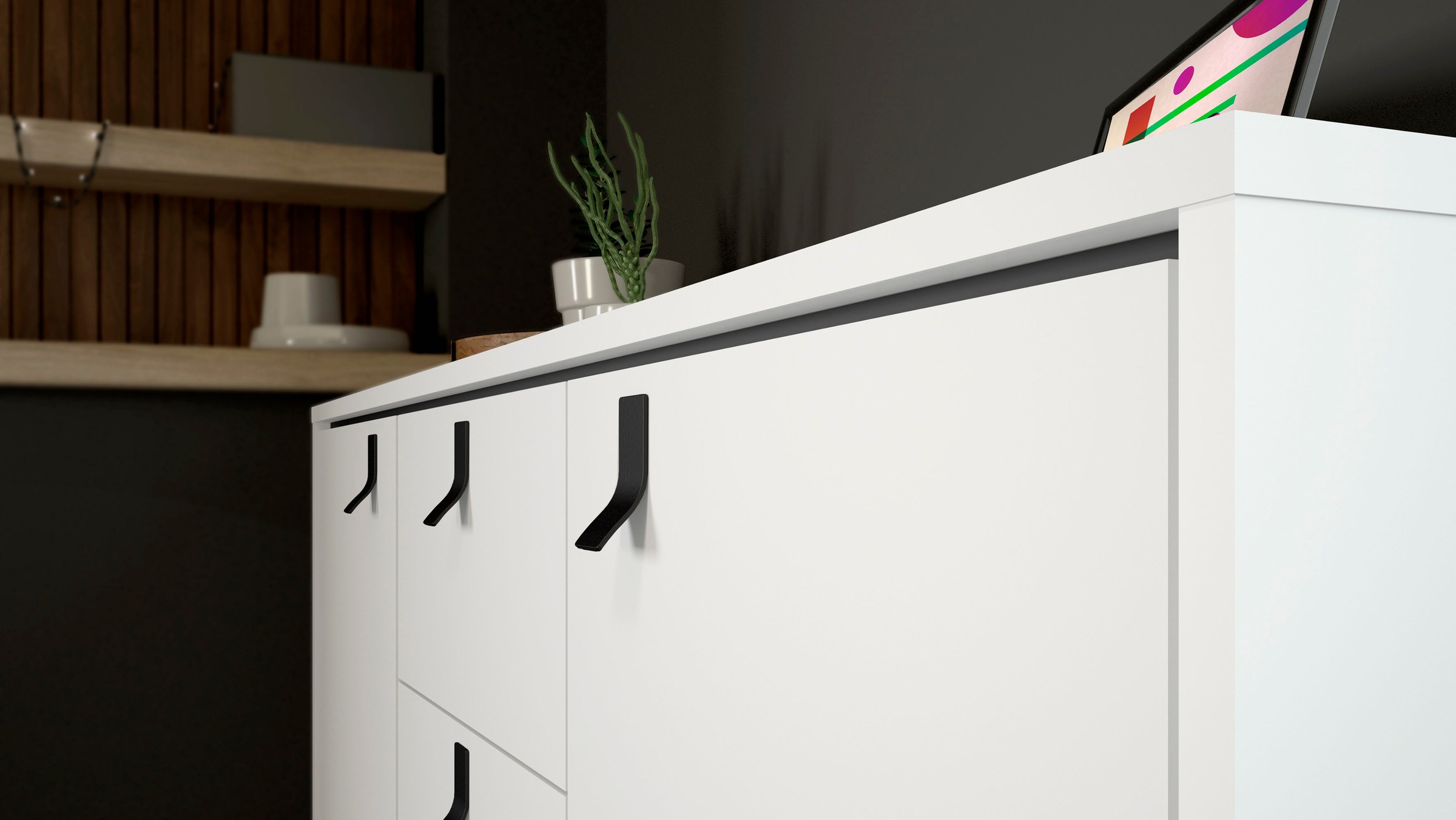 andas Sideboard »Ry Aufbewahrung, Schubladenschrank,«, Breite 150 cm, Höhe 72 cm, Kommode mit 2 Türen und 2 Schubläden