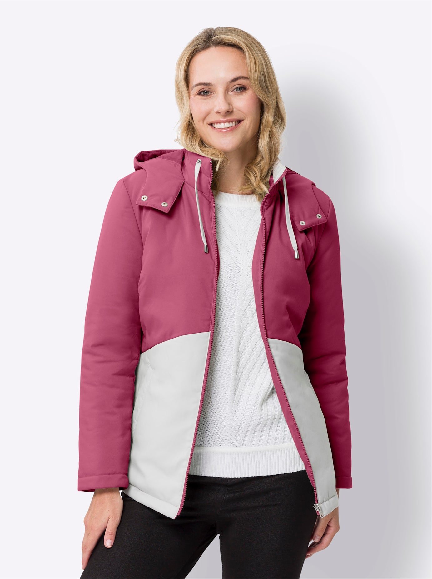 Classic Basics Langjacke, mit Kapuze