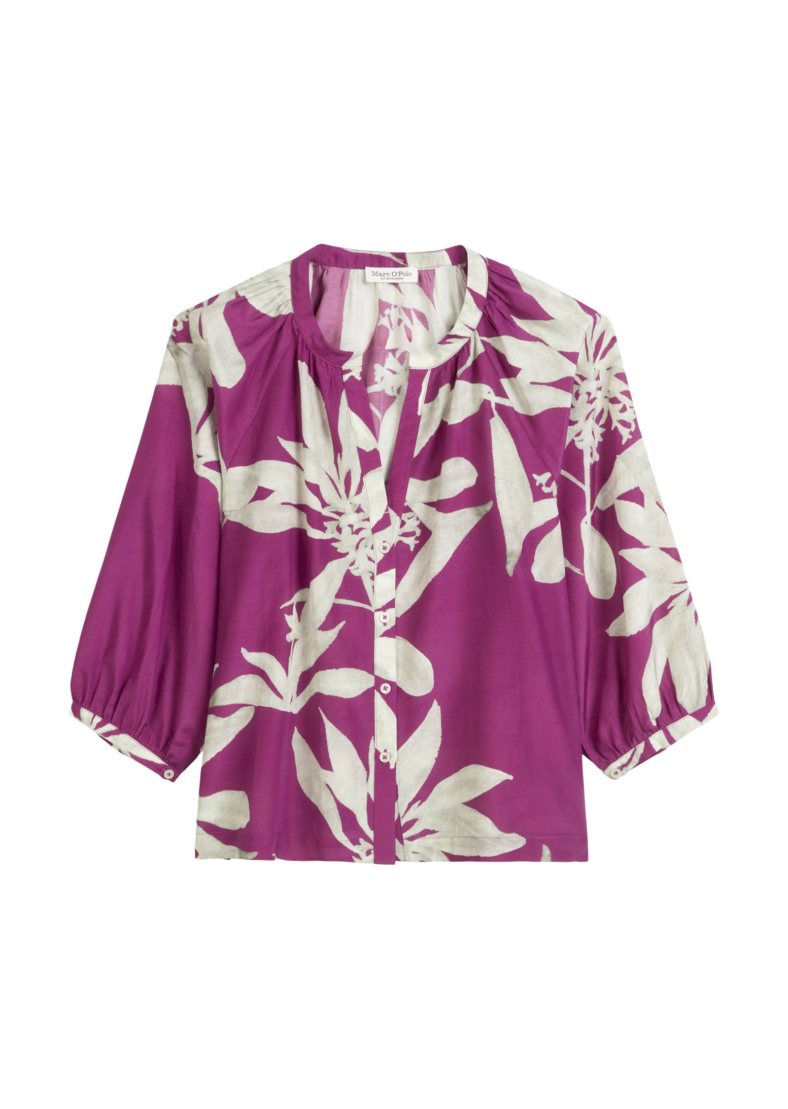 Marc O'Polo Kurzarmbluse »aus Organic-Cotton-Viskose-Mix«