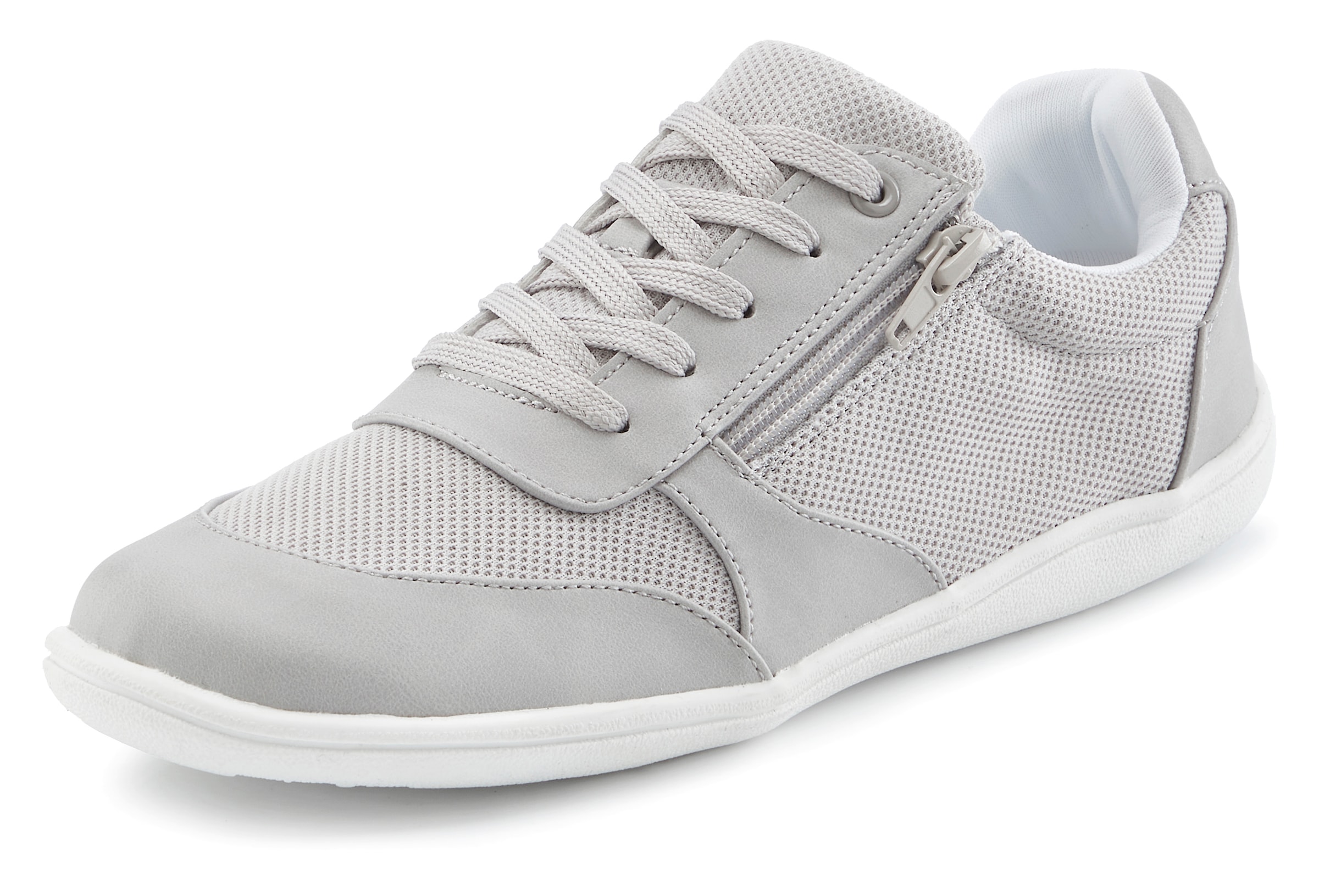 Vivance Sneaker »Schnürhalbschuh, Freizeitschuh,«, mit Reißverschluss, ultraleicht VEGAN