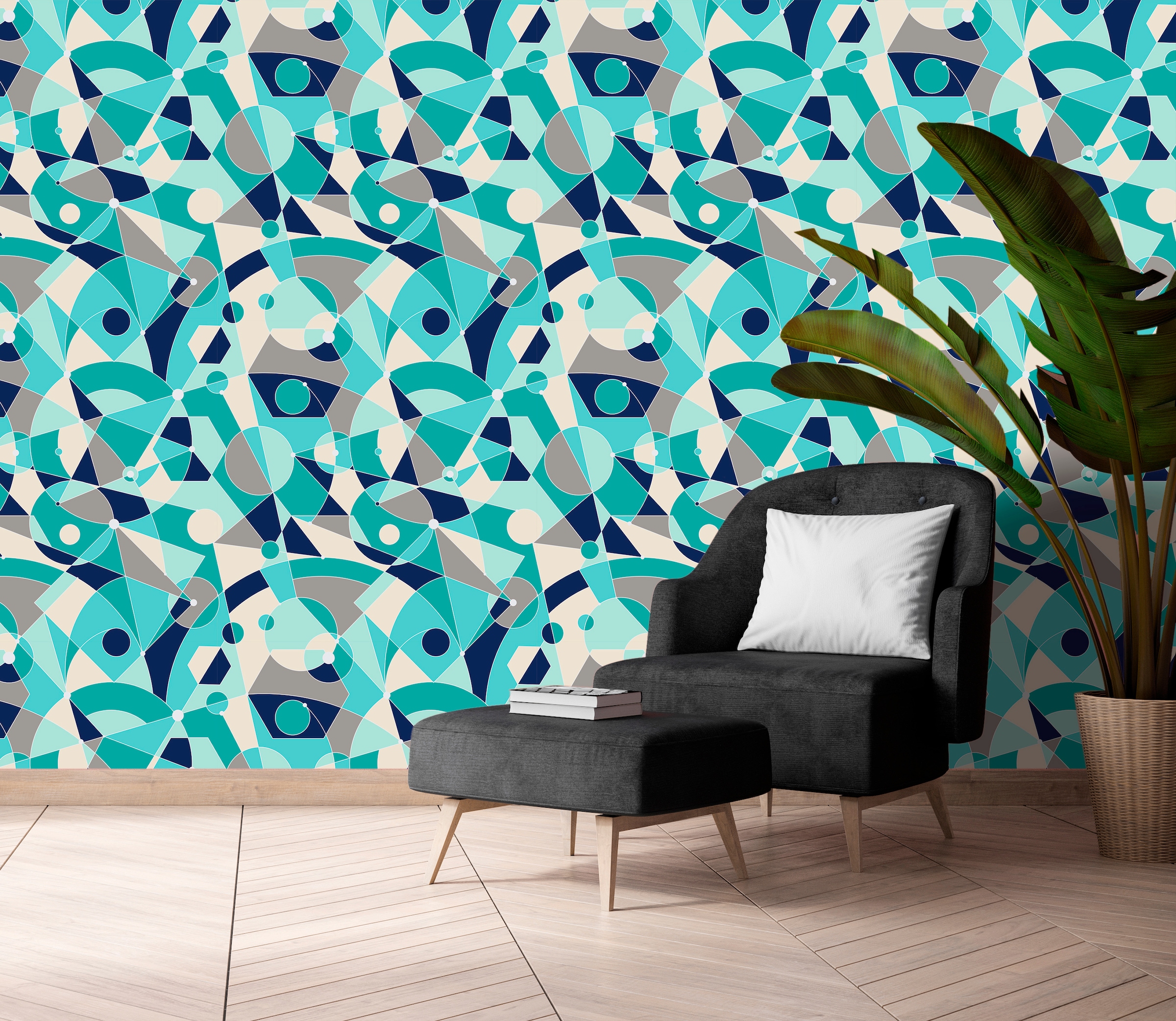 queence Vinyltapete »Elif«, bedruckt-Barock-Antikoptik-Kunst, 90x250cm, selbstklebend, kinderleichte Anbringung, Sticker