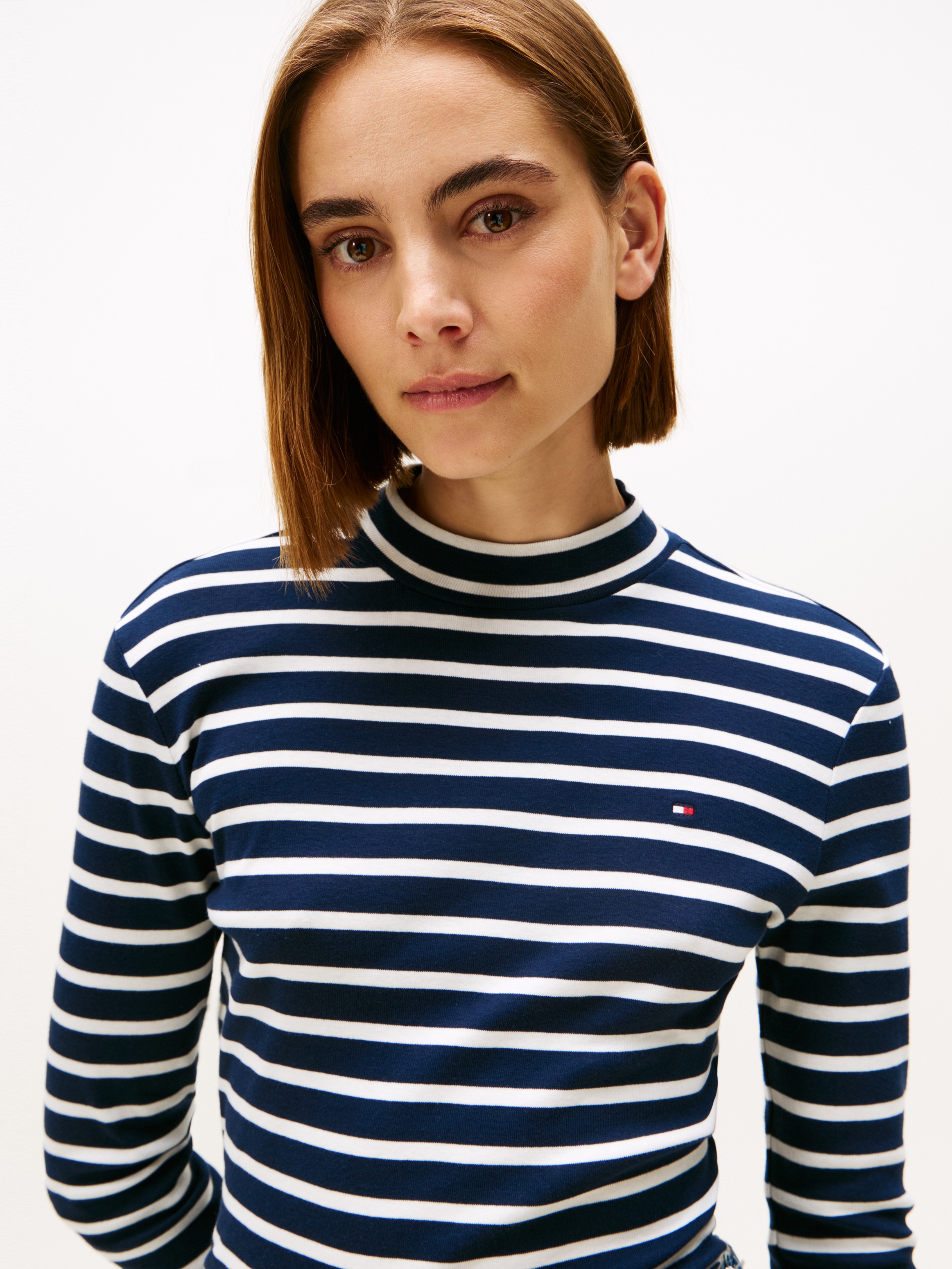 Tommy Hilfiger Langarmshirt "SLIM CODY MOCK-NK LS" günstig online kaufen