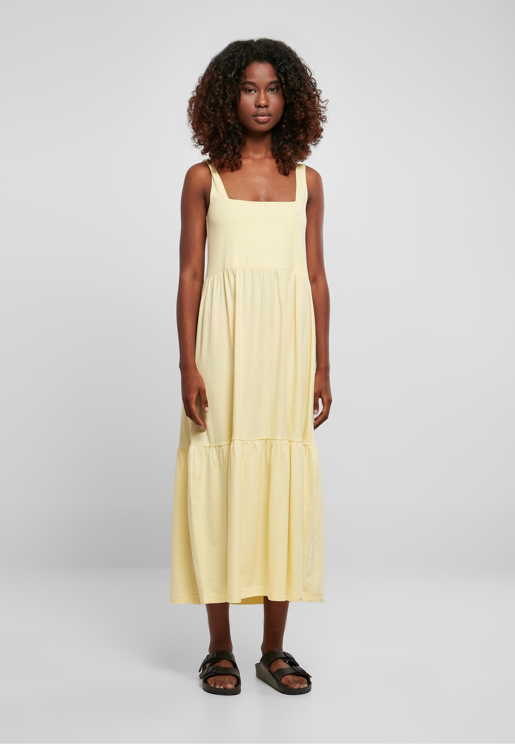 URBAN CLASSICS Shirtkleid »Urban Classics Damen Ladies 7/8 Length Valance Summer Dress«, (1 tlg.)