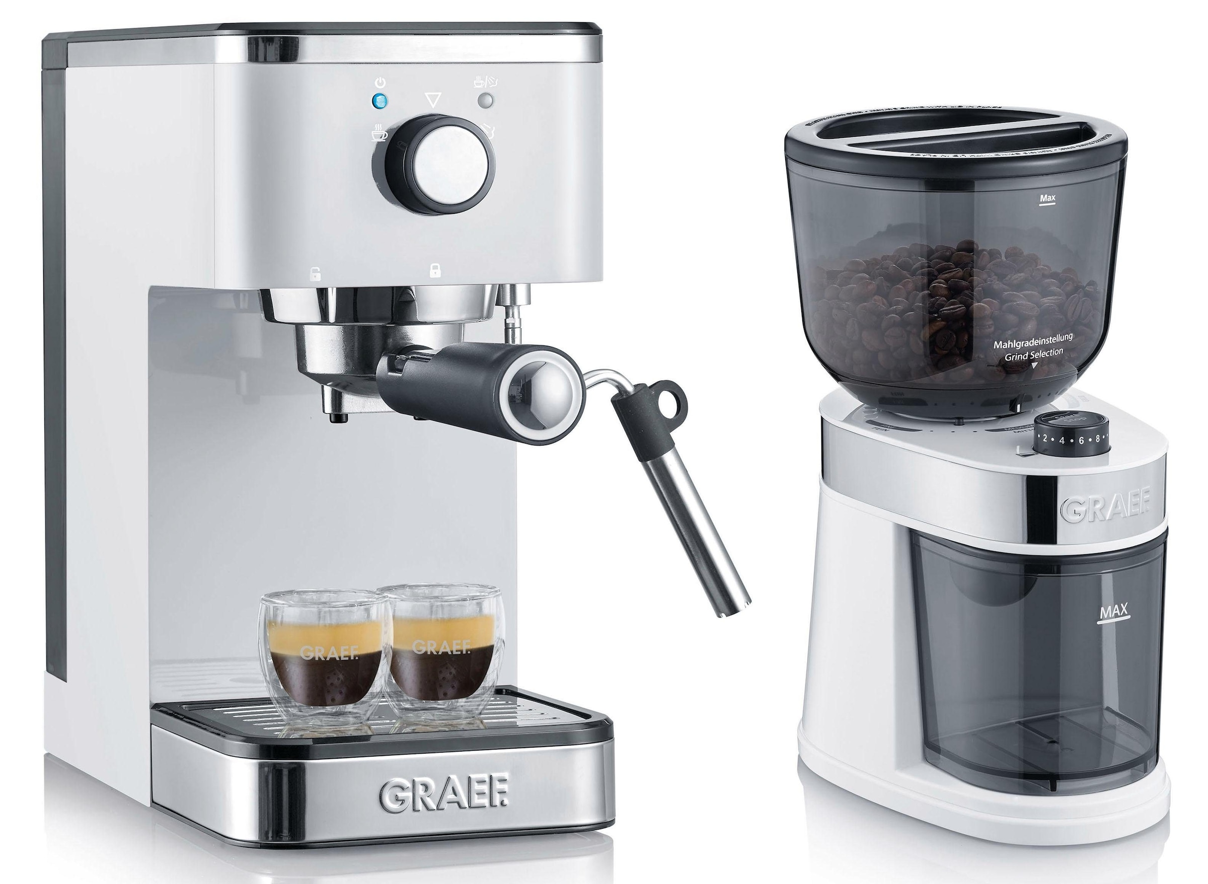 Espressomaschine »"Salita Set"«, inkl. Kaffeemühle CM 201 (ES401EUSET), weiß
