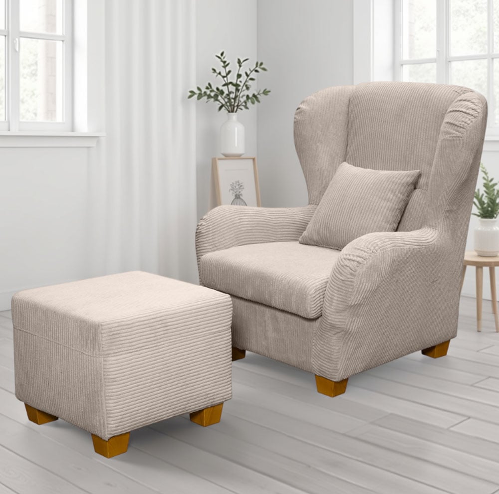 Home affaire "Oliver" Ohrensess,mit Hocker,Zierkissen,Klassische Form günstig online kaufen