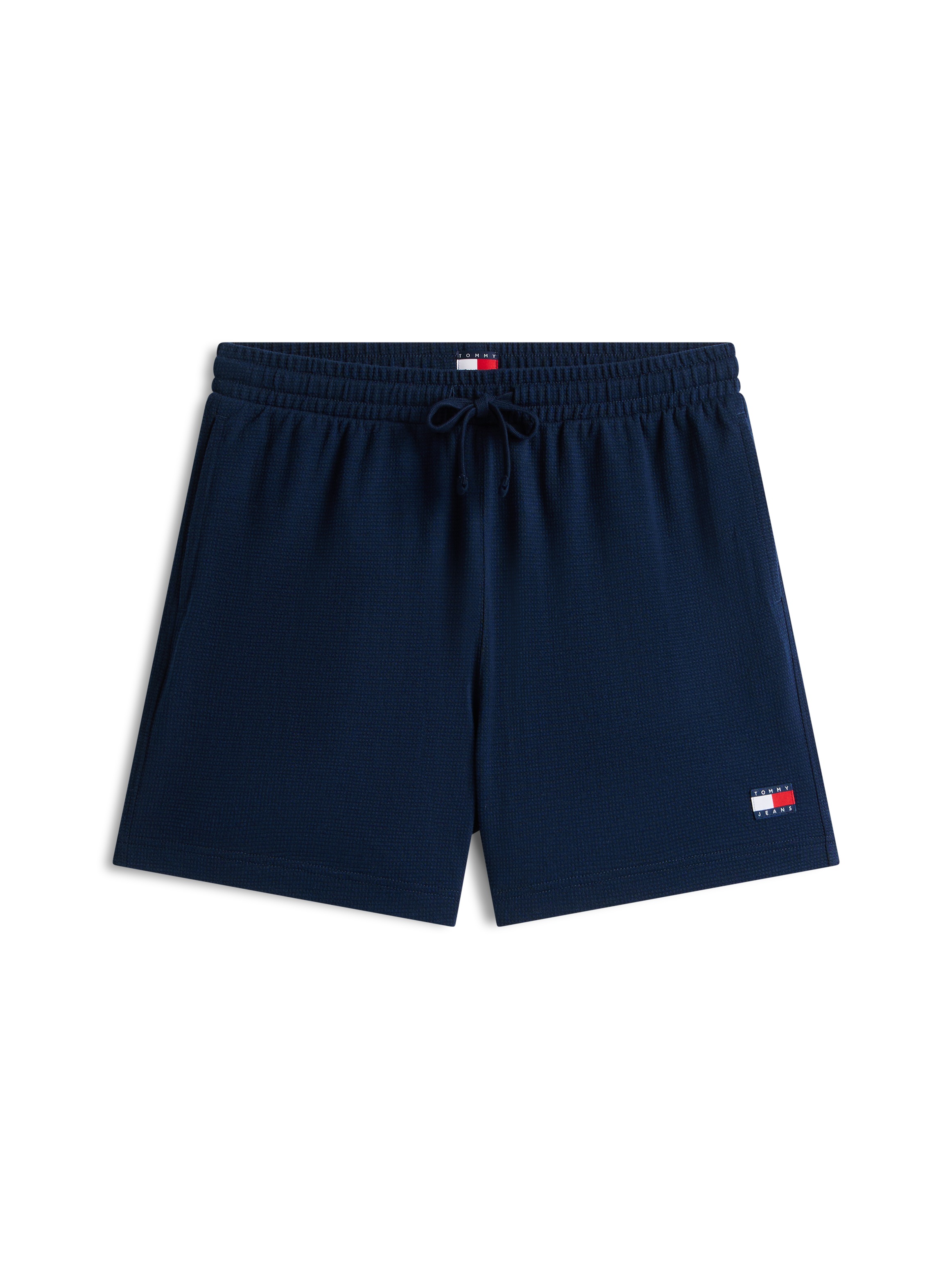 Shorts TOMMY JEANS "TJM WAFFLE BEACH", Herren, Gr. M, N-Gr, schwarz night navy, Web, Obermaterial: 60% Baumwolle, 40% Polyester, unifarben, regular fit kurz, Hosen Shorts, Regular fit mit elastischem Bund 7