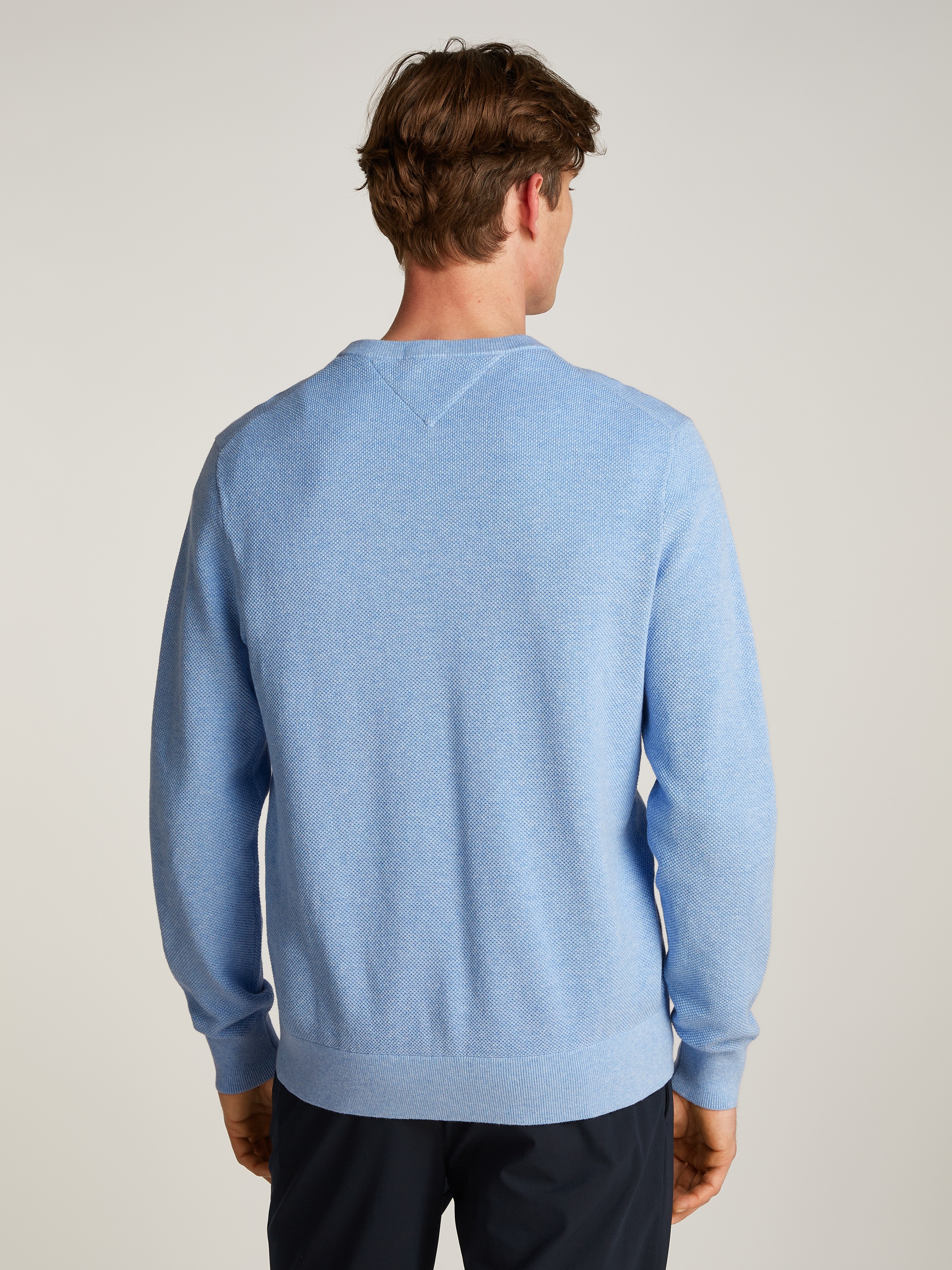 Thumbnail - Tommy Hilfiger Rundhalspullover "ESSENTIAL STRUCTURE CREW NECK mit Struktur und Label", unifarben, casual, regular fit, ...