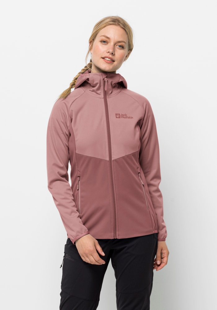 Jack Wolfskin Softshelljacke "GO HIKE SOFTSHELL W", mit Kapuze