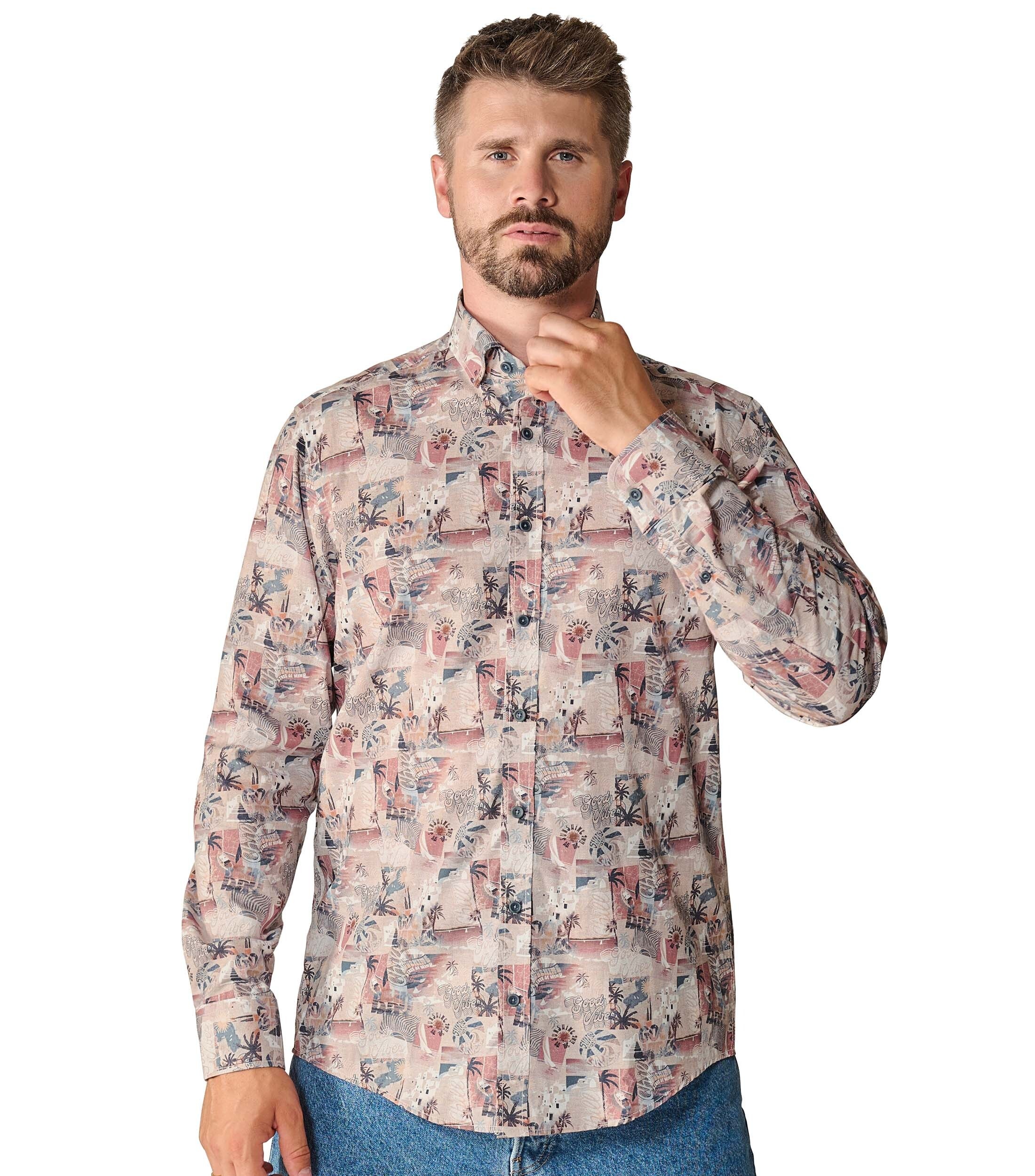 CASAMODA Langarmhemd "CASAMODA Freizeithemd Print" günstig online kaufen