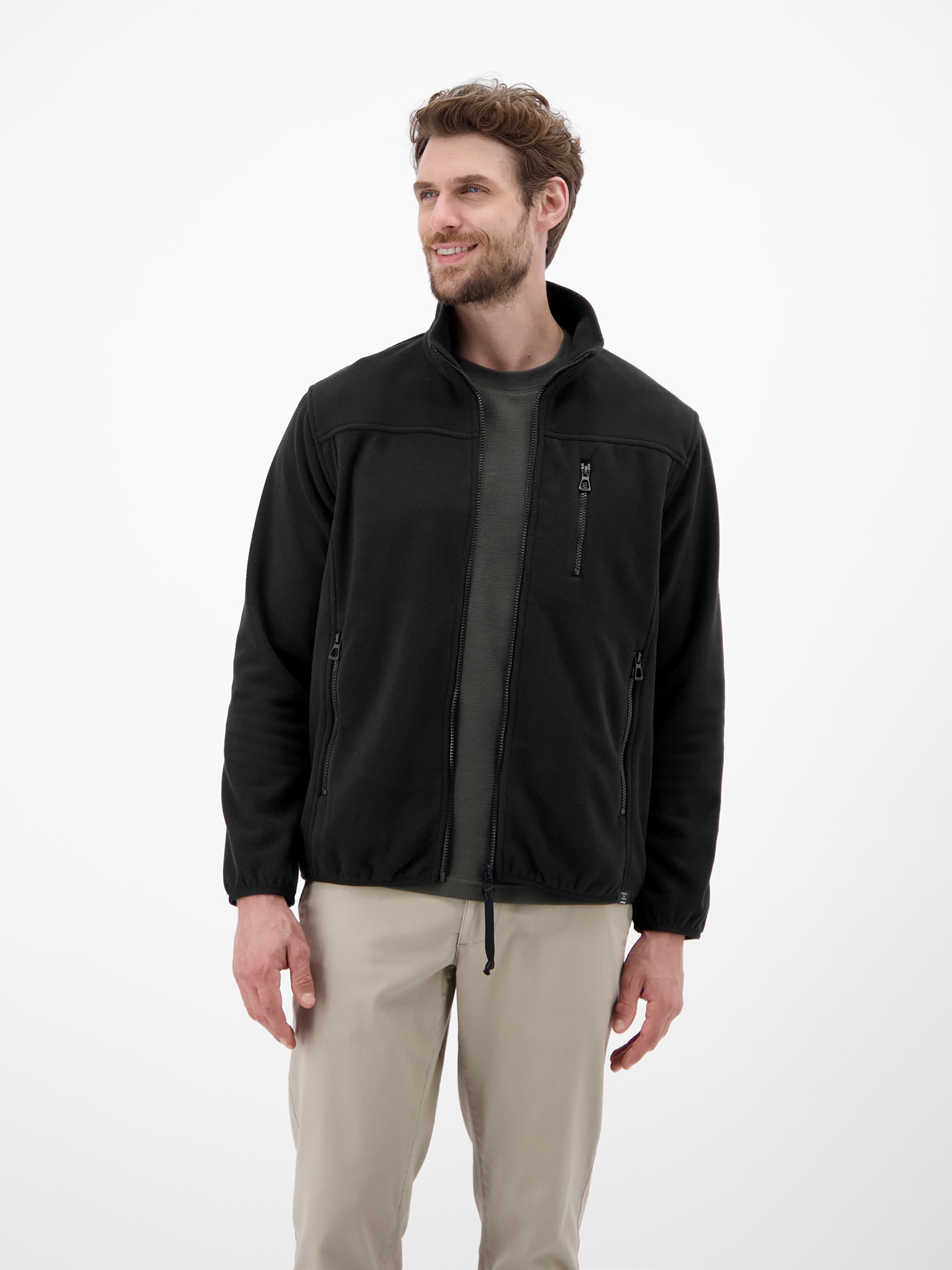 LERROS Sweatjacke Polarfleece-Jacke mit Reißverschluss günstig online kaufen