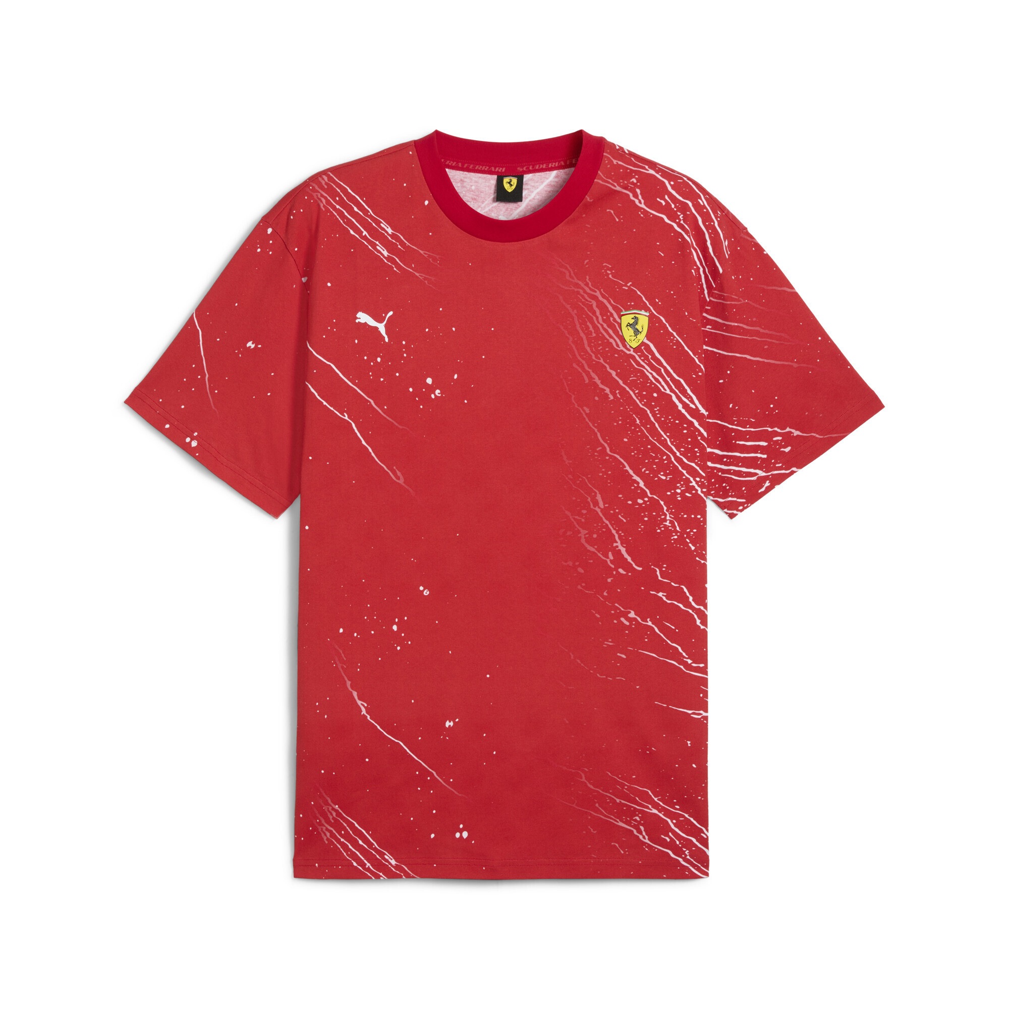 PUMA T-Shirt "Scuderia Ferrari HP Race Color Splash T-Shirt mit Allover-Pri günstig online kaufen