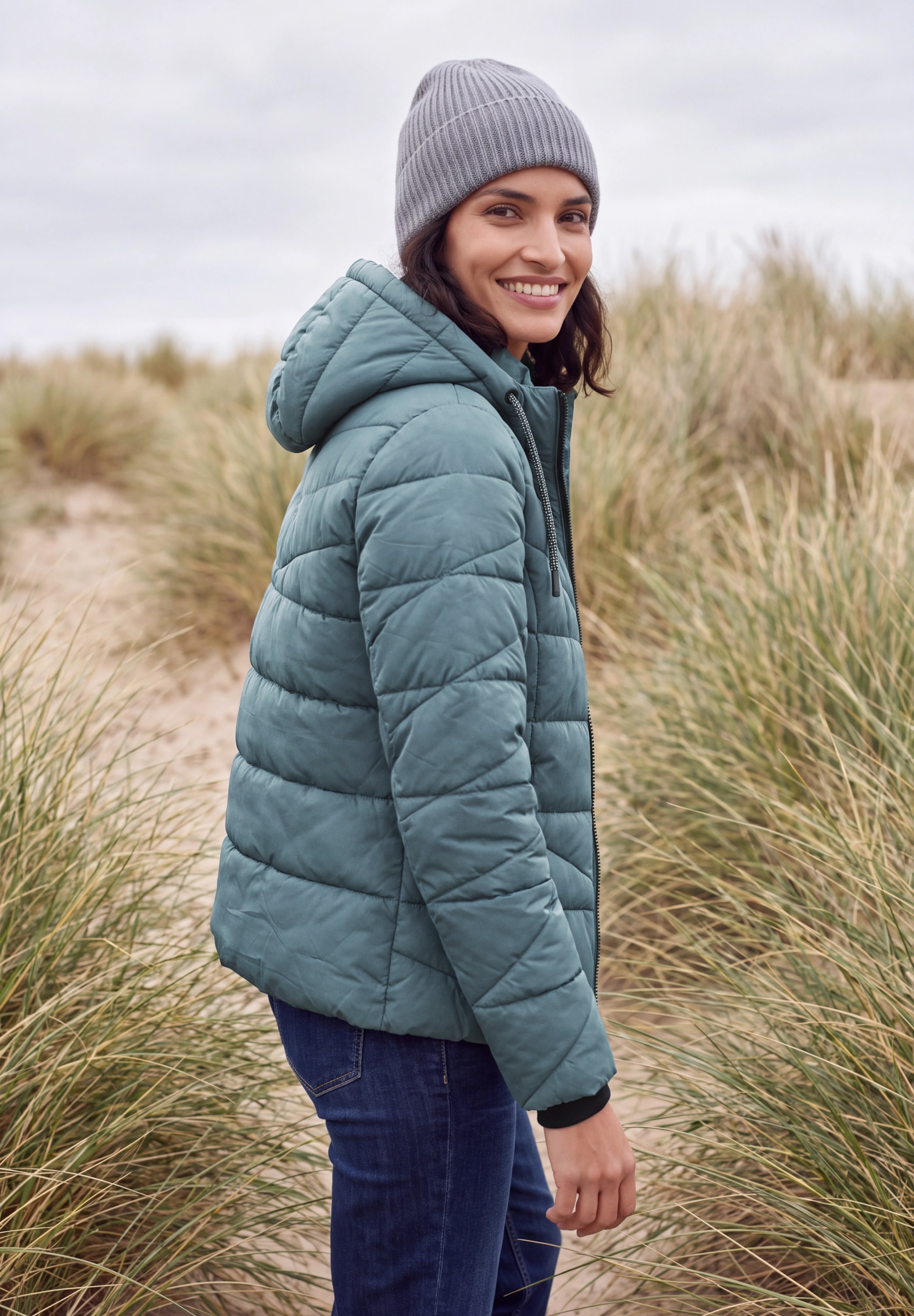 Cecil Steppjacke mit Kapuze mit Kapuze und Zipper