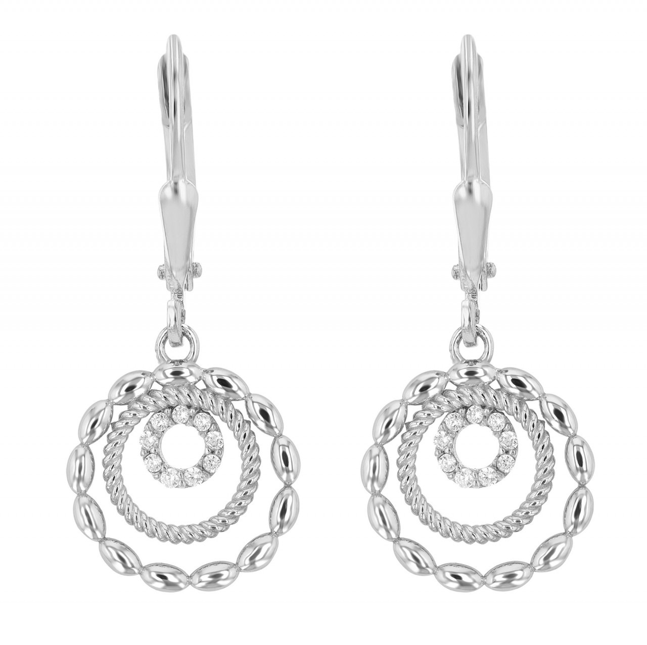 Paar Ohrhänger ADELIA´S "Damen Ohrhänger aus 925 Sterling Silber und Zirkonia", silber, Ohrringe, Damen, Damen, Silber 925 (Sterlingsilber) 6