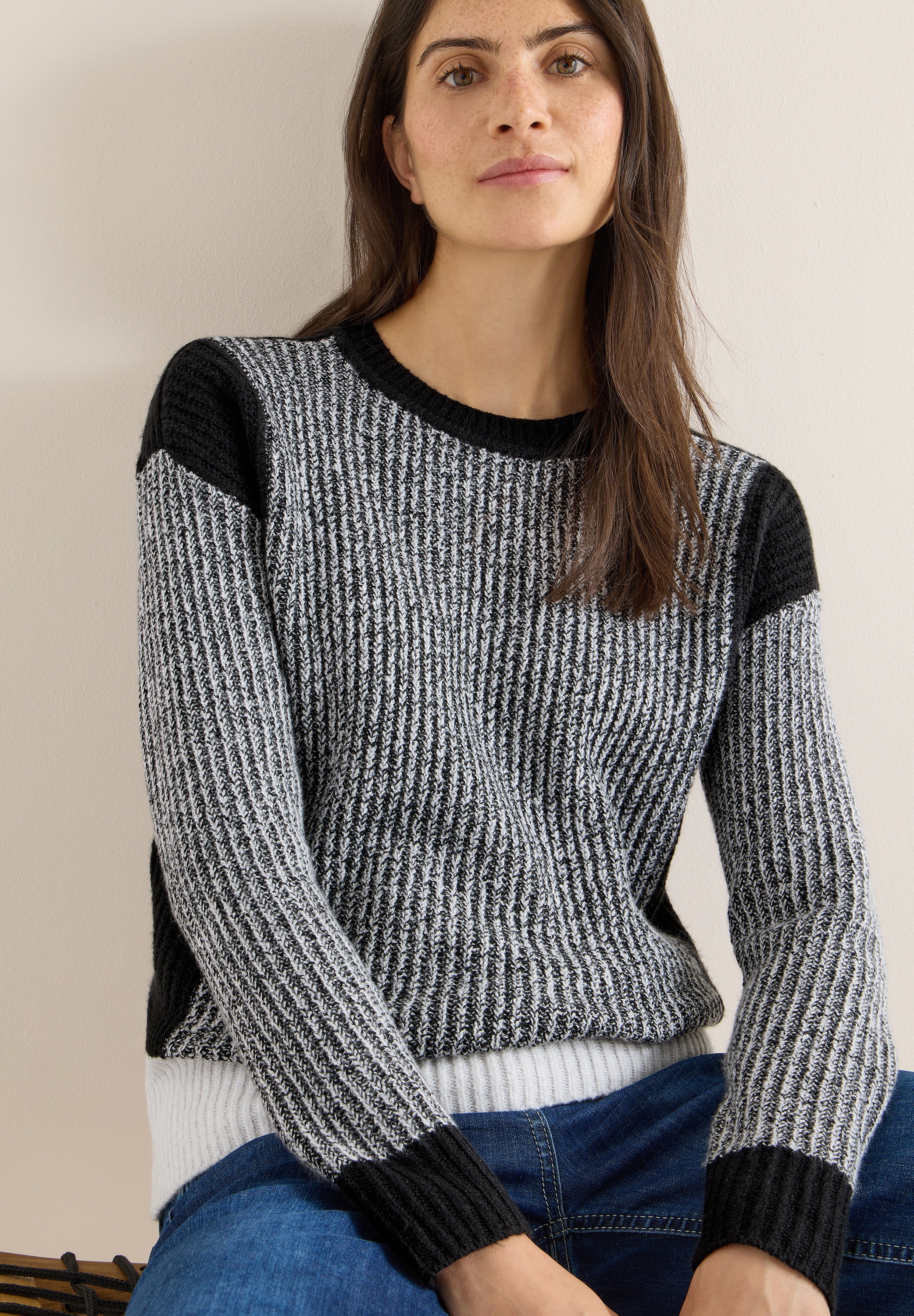 STREET ONE Strickpullover im soften Baumwoll-Mix günstig online kaufen