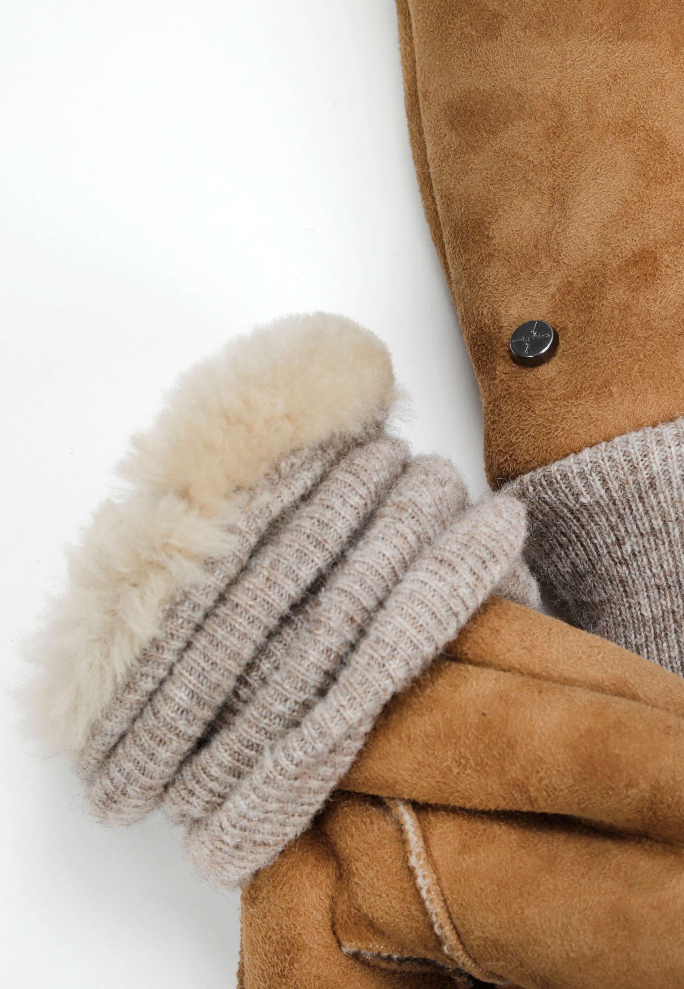 PEARLWOOD Lederhandschuhe "CROWE", (1 Paar), Fausthandschuh, Strickbündchen günstig online kaufen
