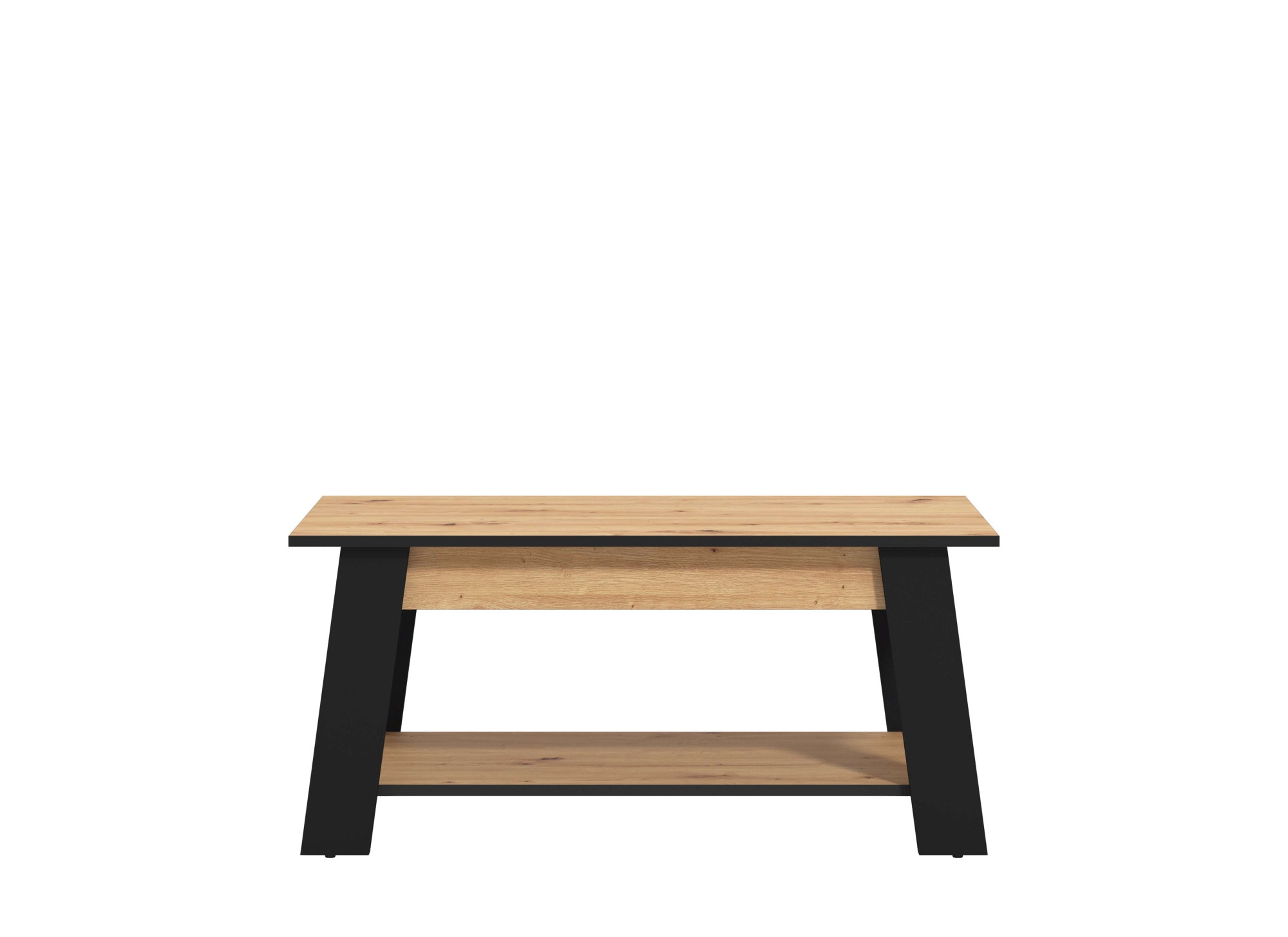 Home affaire Couchtisch »Piave Kaffeetisch, 101 cm, in trendigen Farben, modern«, mit Ablage, rechteckig, Artisan Eiche, ideal für kleine Räume