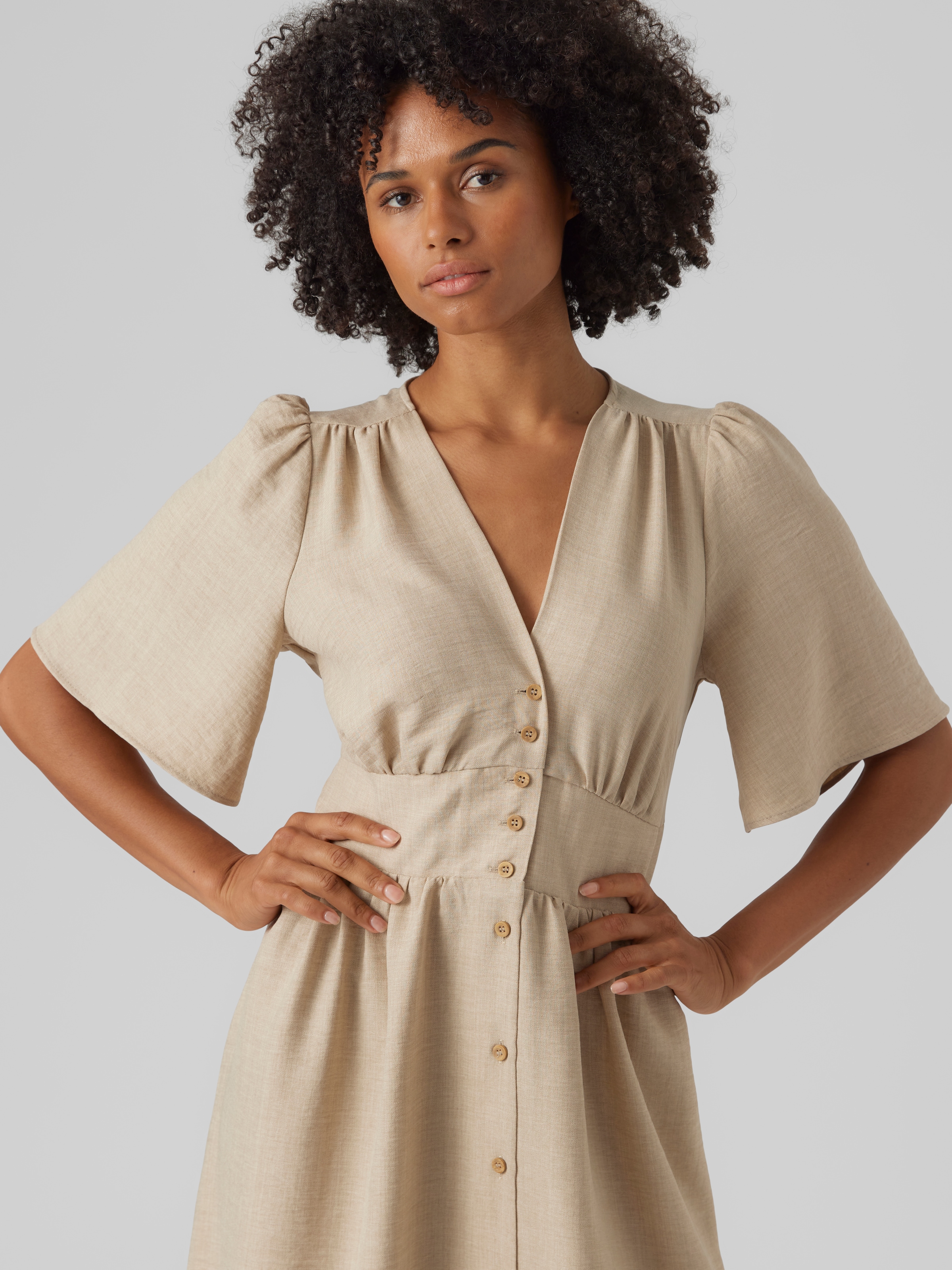 Vero Moda Midikleid »VMMELANEY 2/4 BLK DRESS WVN NOOS«