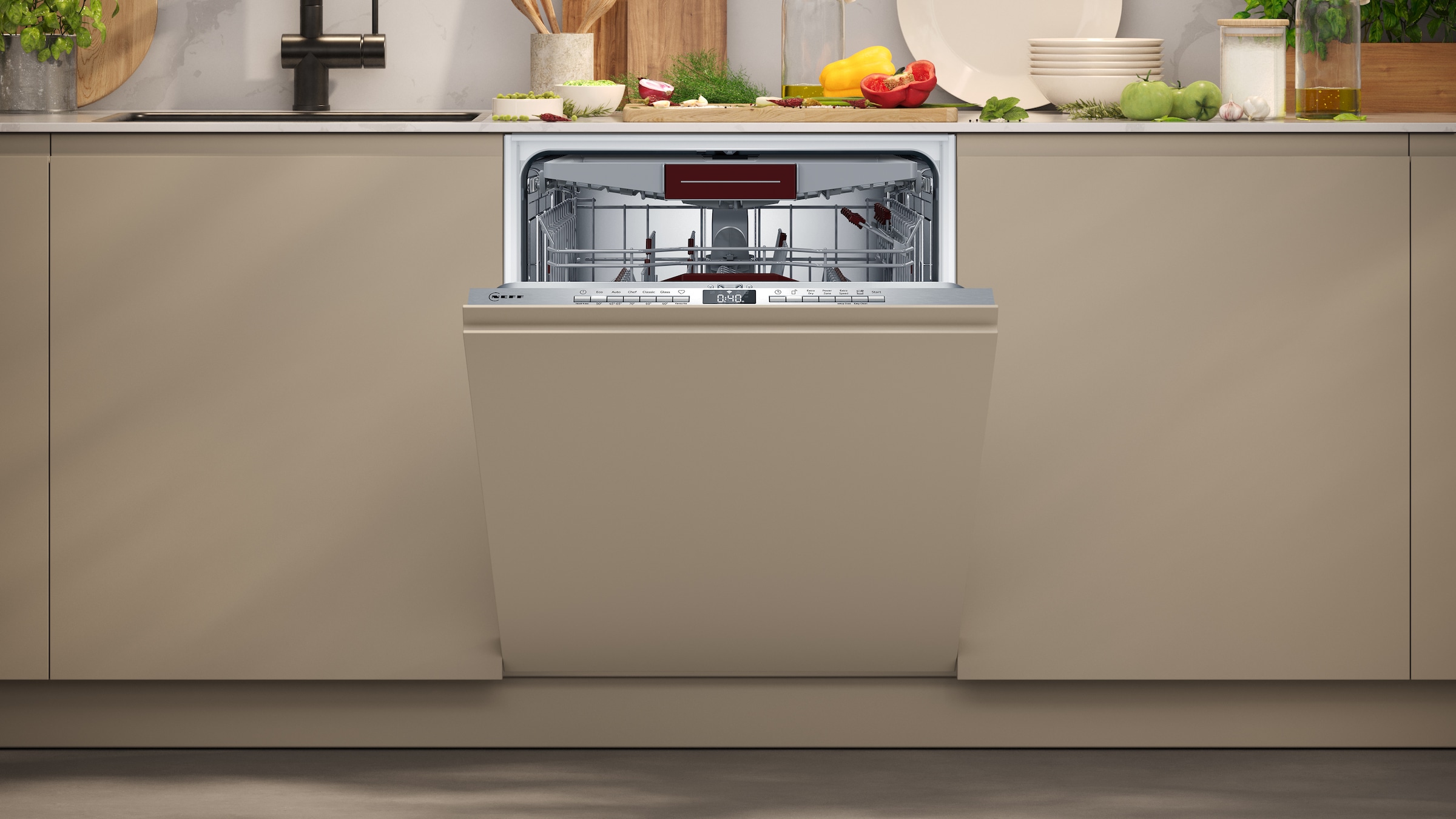 NEFF vollintegrierbarer Geschirrspüler XXL »S255ECXI3E«, 14 Maßgedecke, mit Rack Matic