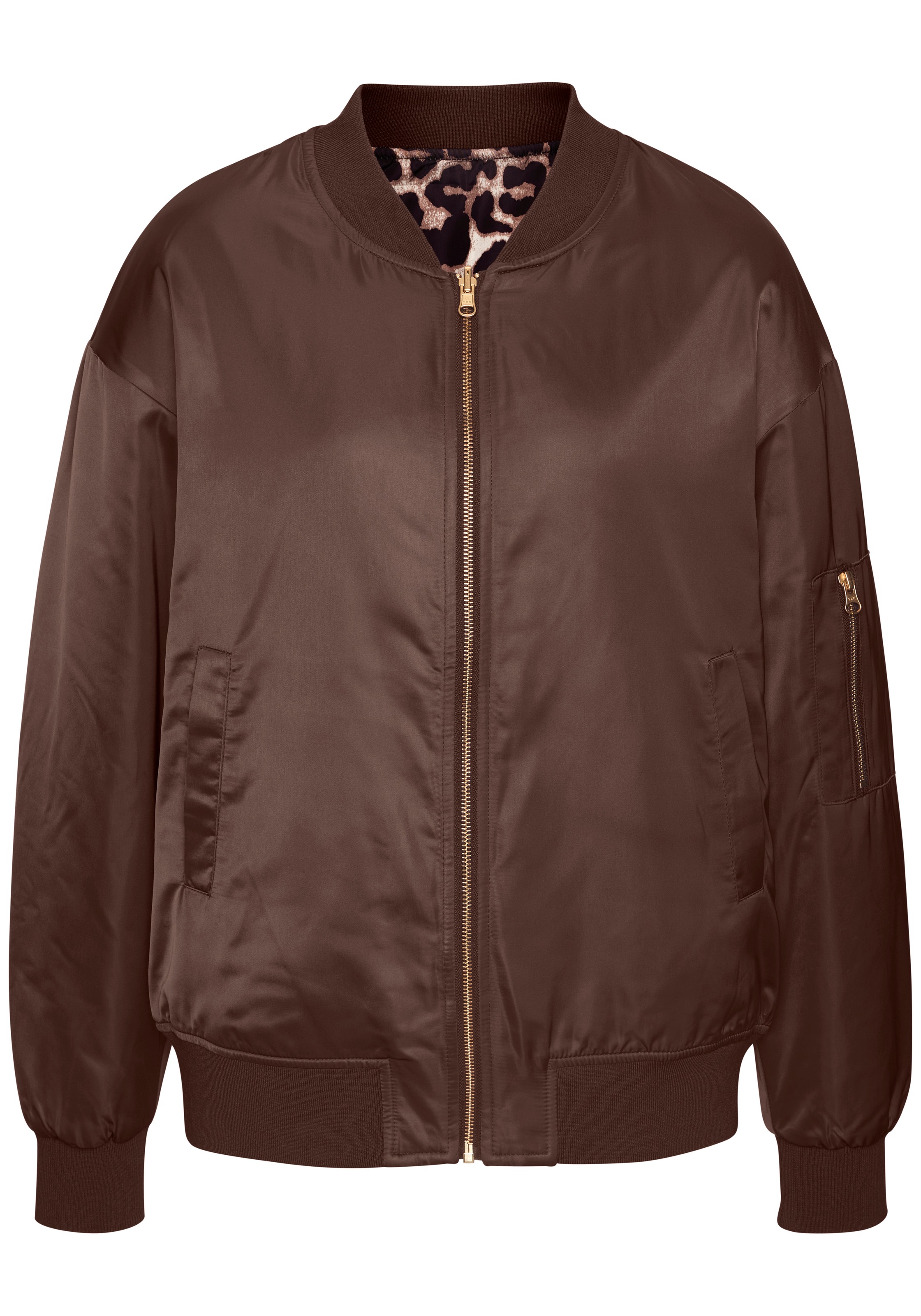 Buffalo Wendejacke Dunkelbraun/Leoprint, Bomberjacke, modisch günstig online kaufen