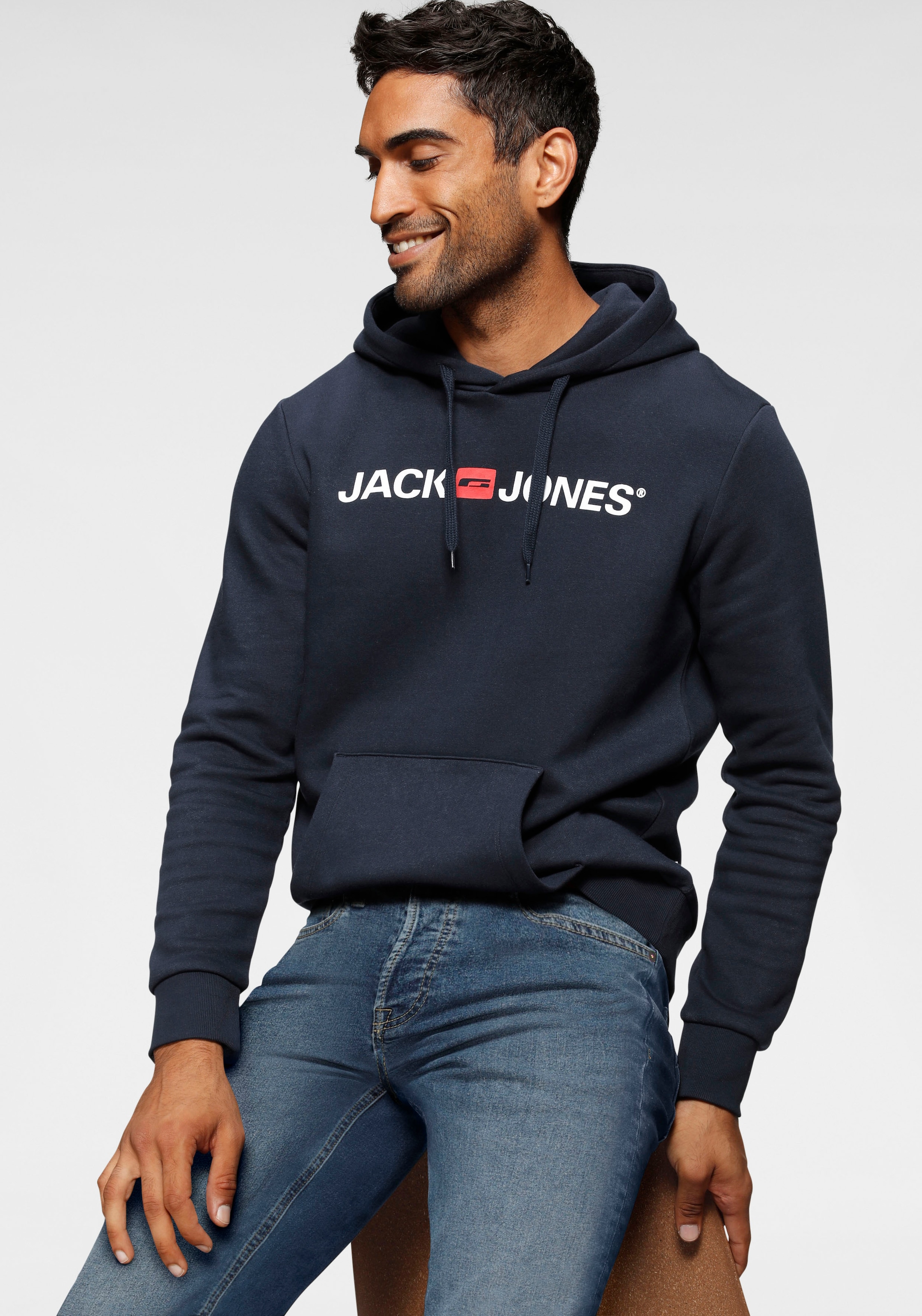 Jack & Jones Kapuzensweatshirt "Logo Hoodie Oldschool"