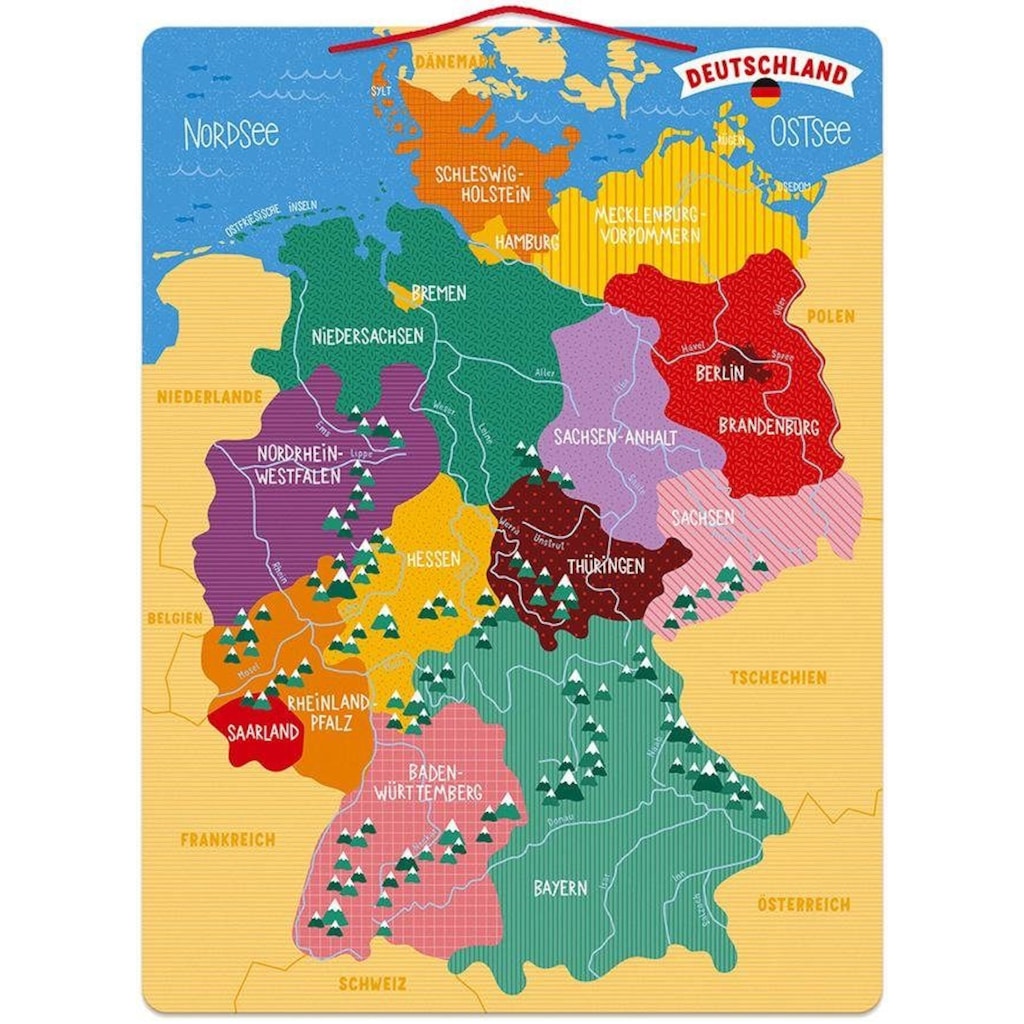 Janod Konturenpuzzle »Magnetische Landkarte Deutschland«