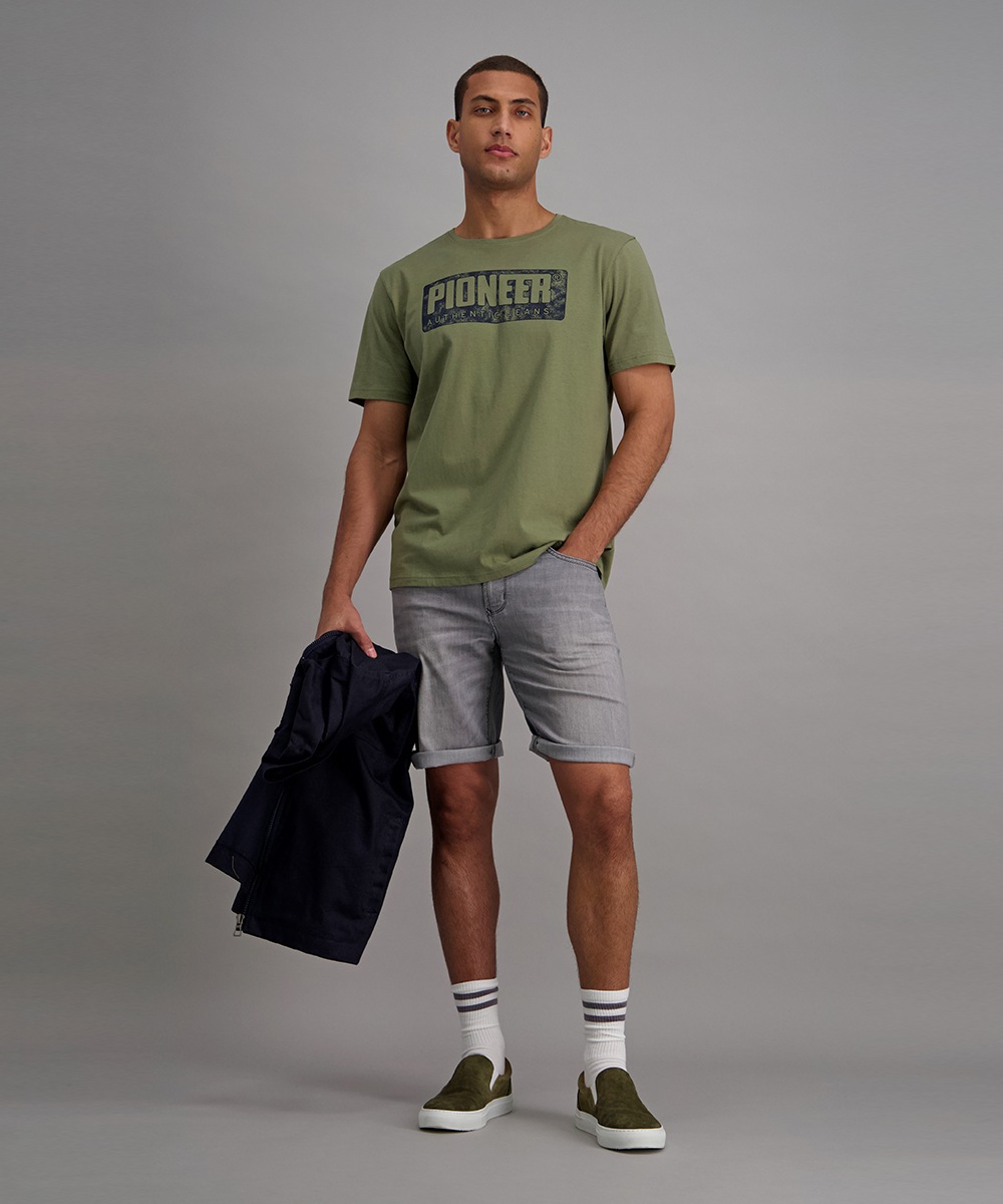 Pioneer Authentic Jeans T-Shirt mit Logo Print