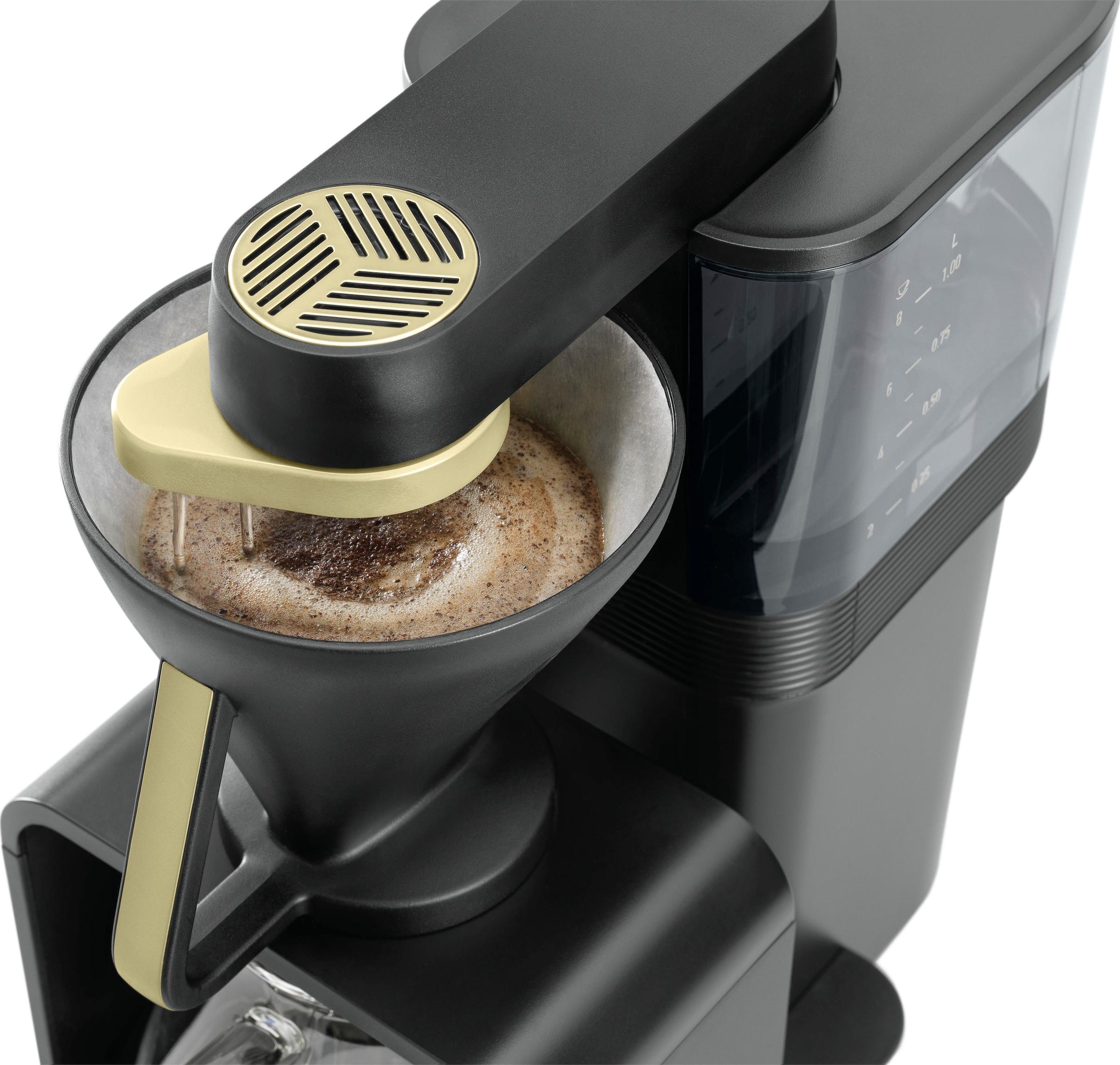 Melitta Filterkaffeemaschine »epour® 1024-12«, 1 Kaffeekanne, l Papierfilter, BAUR Schwarz/Gold 1x4, 