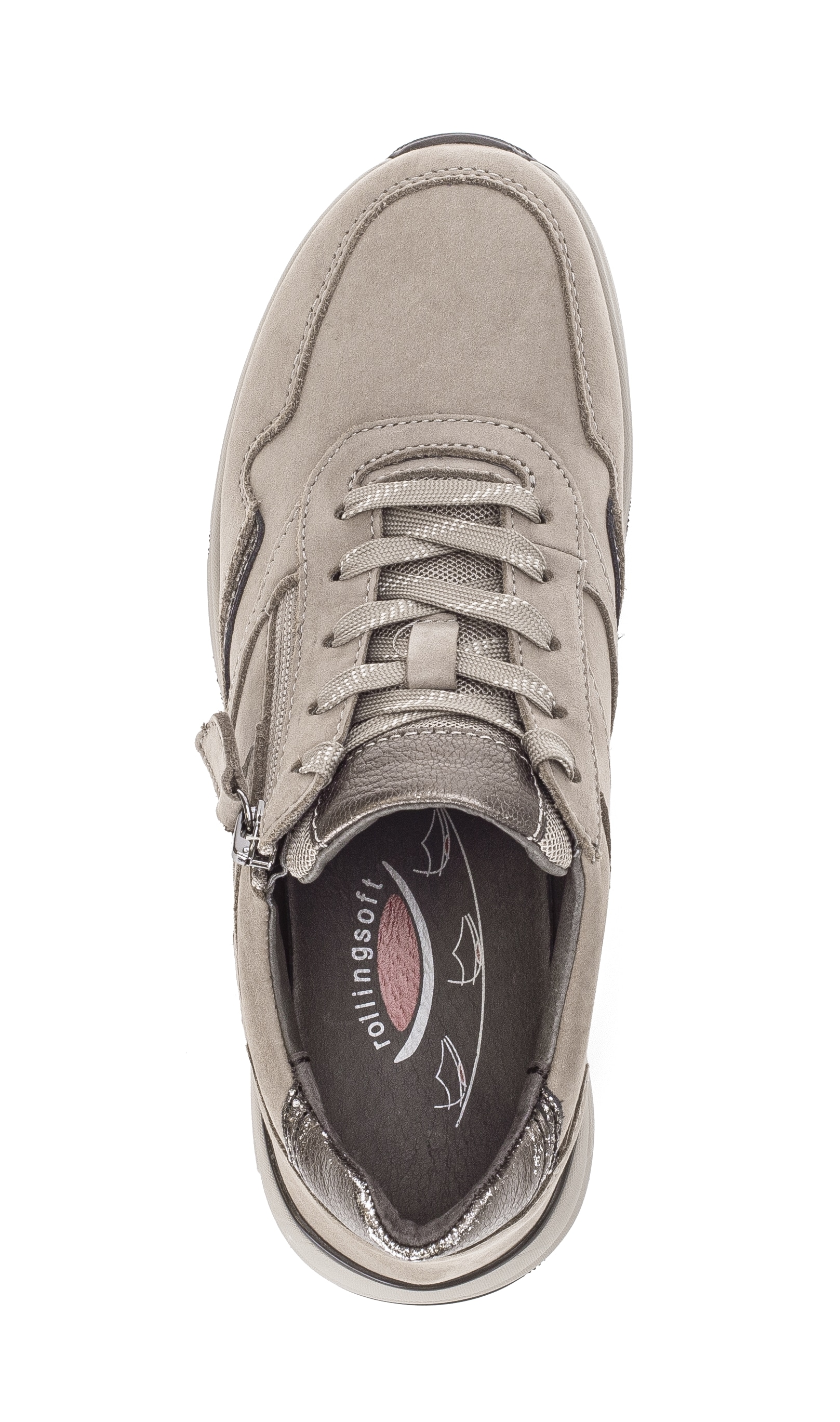 Gabor Rollingsoft Plateausneaker, Schnürschuh, Halbschuh mit der typischen rollingsoft-Laufsohle