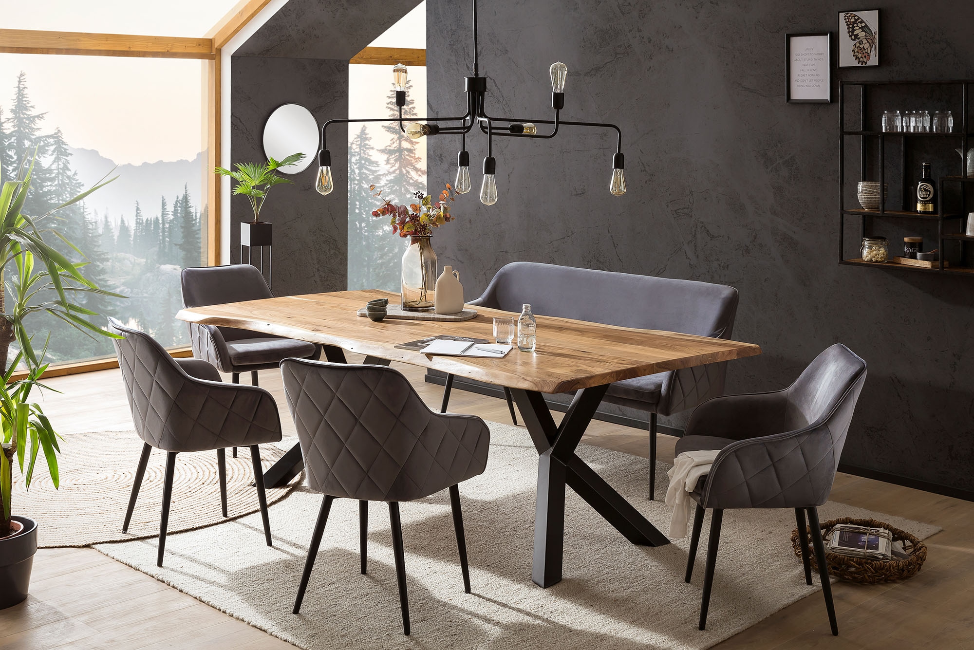 SalesFever Eckbankgruppe "Eckbankgruppe im Landhausstil" Set, 6 Stk. tlg. R günstig online kaufen