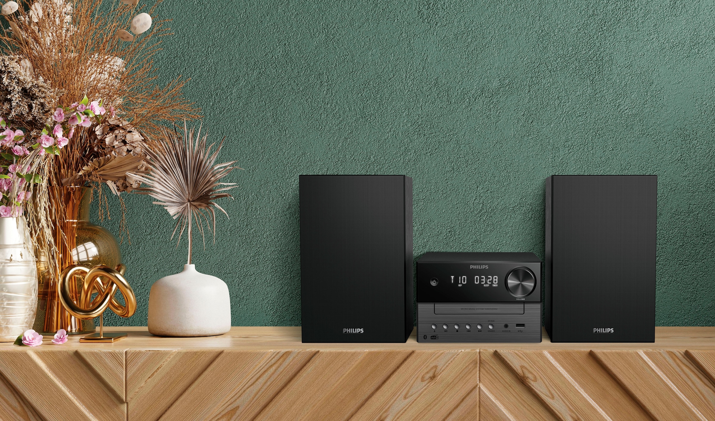 Philips Stereoanlage »TAM3505M2/12«, (Bluetooth Automatische Senderverfolgung-Digitalradio (DAB+)-FM-Tuner mit RDS 20 W)