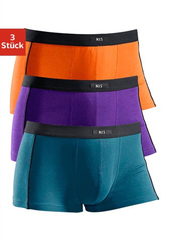 H.I.S Boxer "Boxershorts für Herren", (Packung, 3 St.), mit schmalen Piping günstig online kaufen