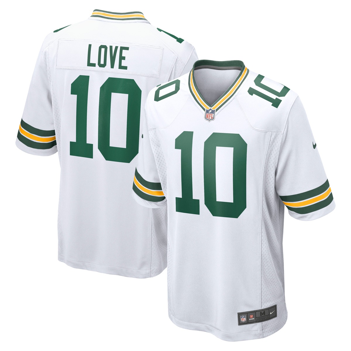 Nike Footballtrikot "Nike Trikot Green Bay Packers NFL Road Game Jersey Love 10"