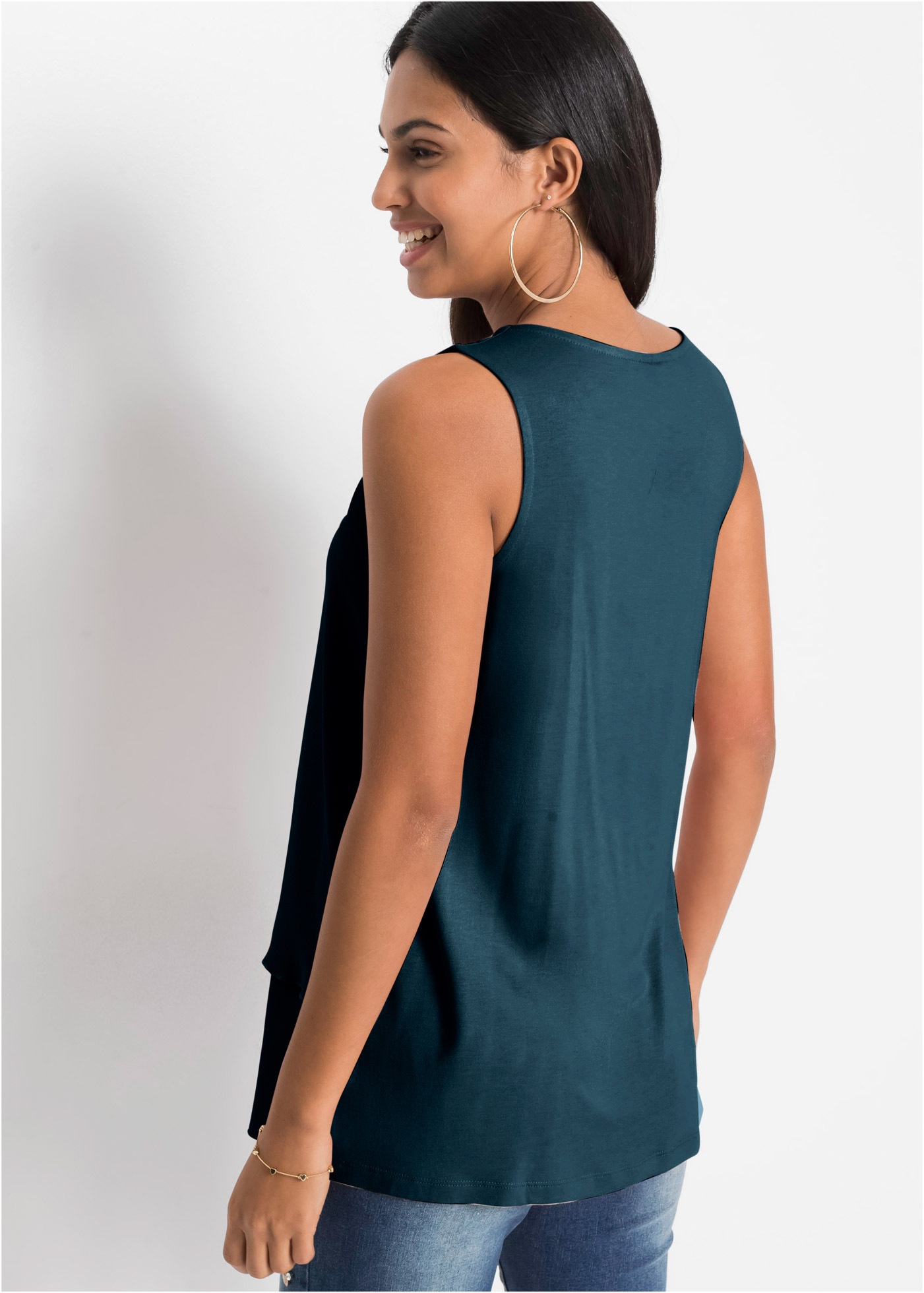 Thumbnail - bonprix Blusentop A-Linie, ohne Ärmel, aus Viskose und Elasthan, femininer Lagen-Look