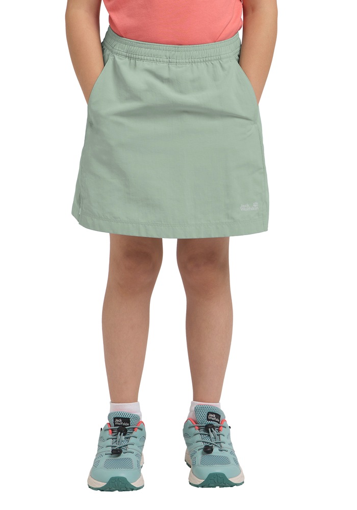 JACK WOLFSKIN Kinder Skort "SUN SKORT G"grünzinnia, Gr. 152, Obermaterial: 100% POLYAMID; Futter: 100% POLYESTER, Röcke