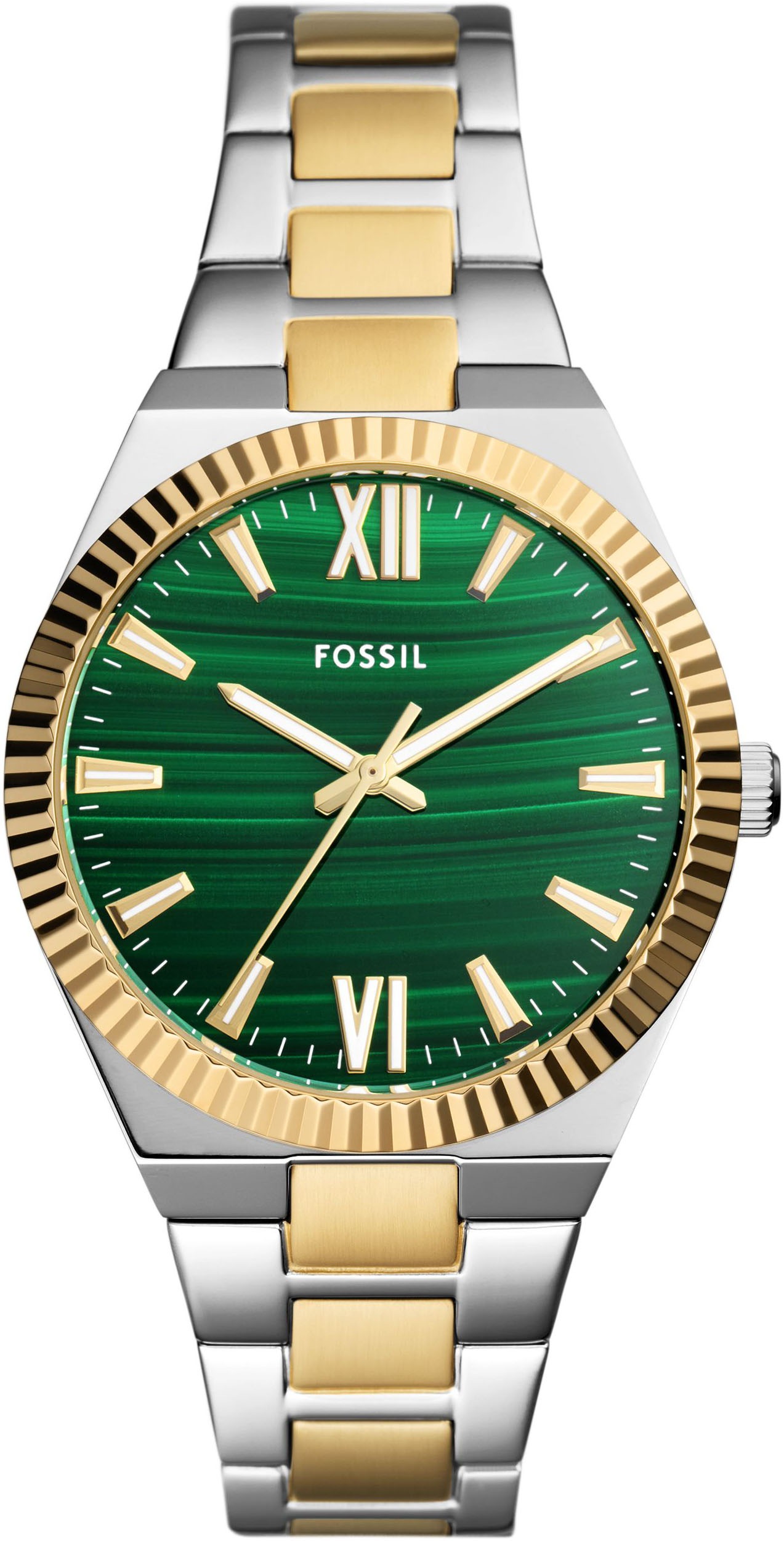 Fossil Quarzuhr »SCARLETTE«, Armbanduhr, Damenuhr, analog, Edelstahlarmband