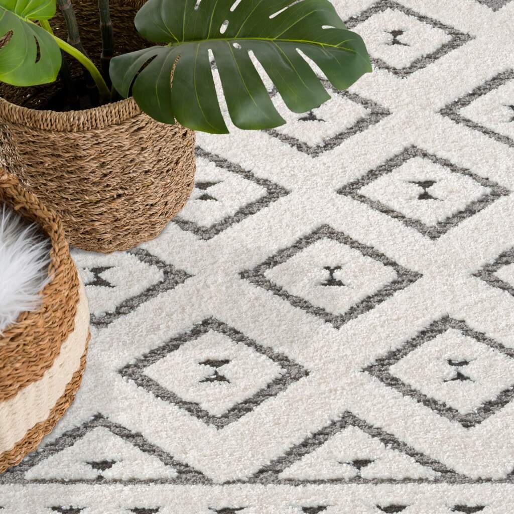 Carpet City Teppich »LOUNGE 9999«, rechteckig, 15 mm Höhe, Kurzflor-Teppich Modern, Hoch-Tief-Struktur, Wohnzimmer, Schlafzimmer