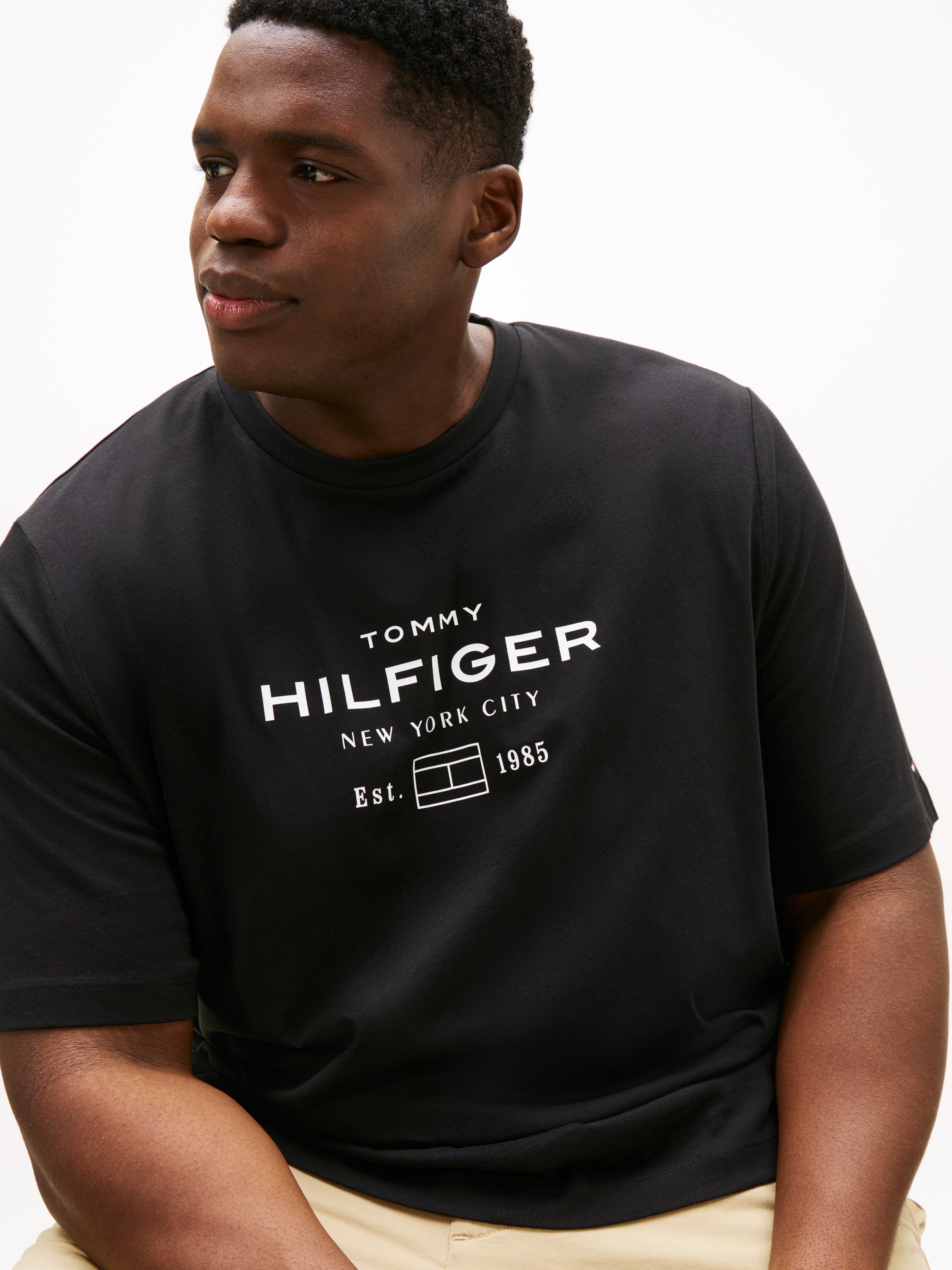 Tommy Hilfiger Big & Tall T-Shirt »HILFIGER STACK GRAPHIC TEE«, Große Größen