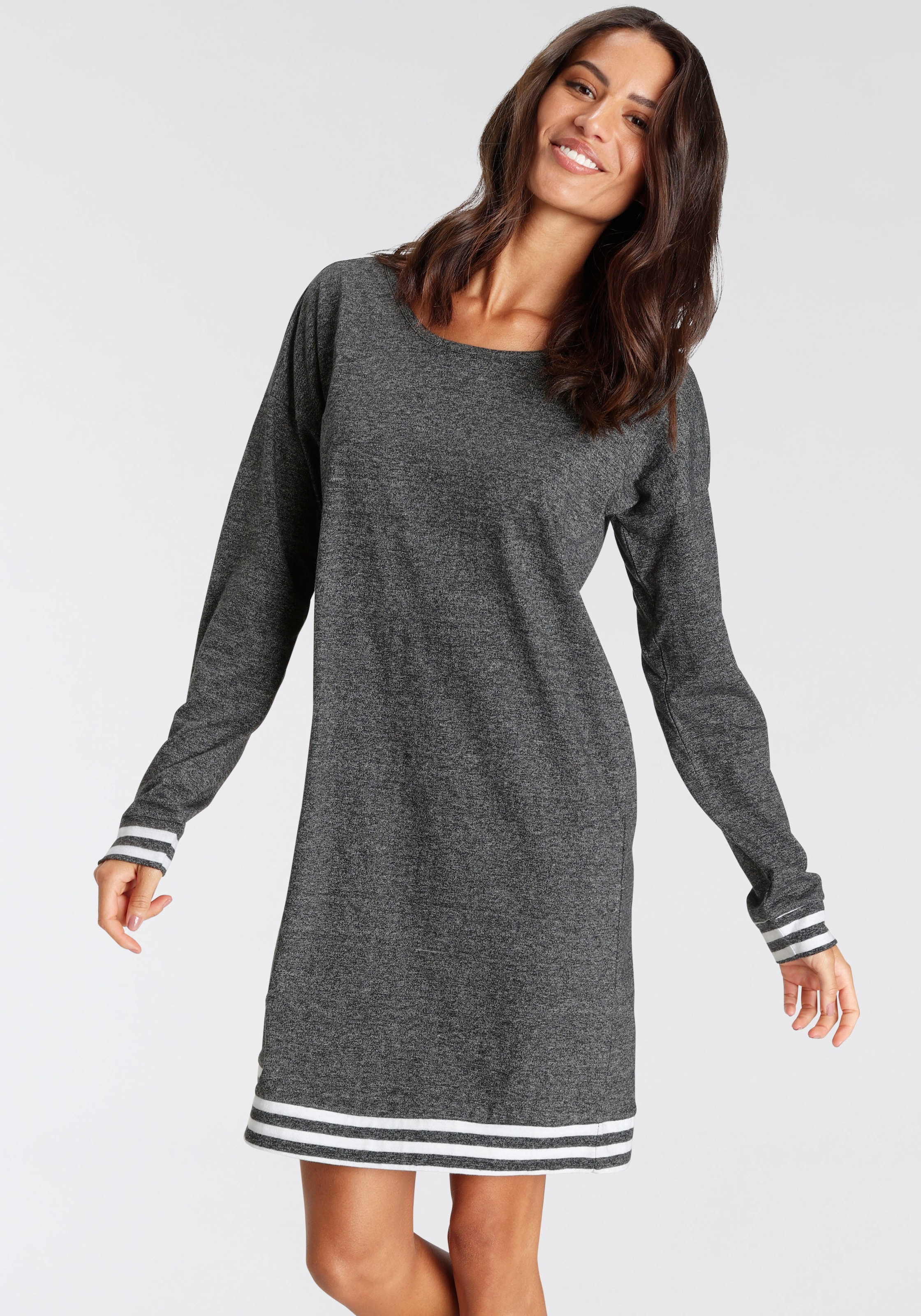 Vivance Dreams Sleepshirt, mit Streifen-Details