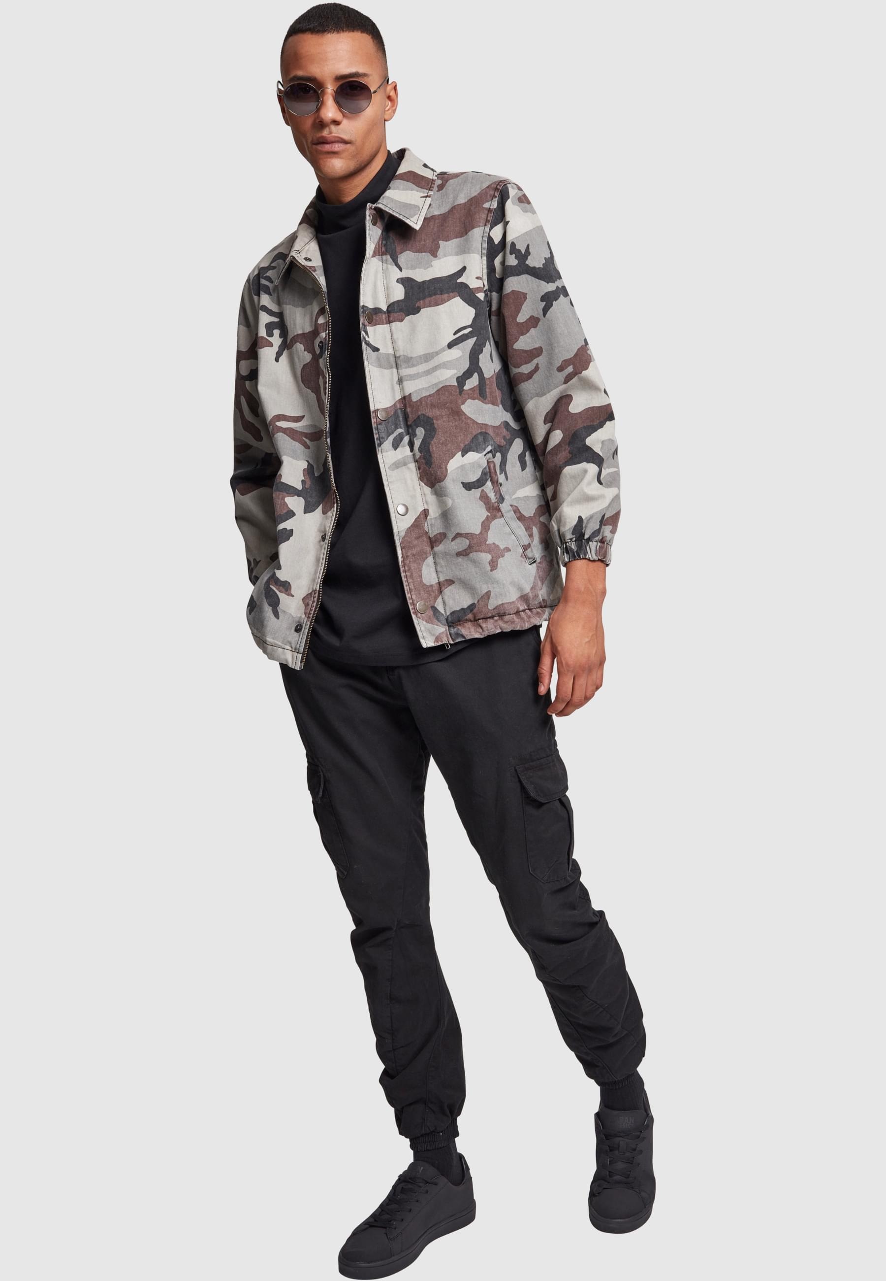 URBAN CLASSICS Allwetterjacke »Urban Classics Herren Camo Cotton Coach Jacket«, (1 St.), ohne Kapuze